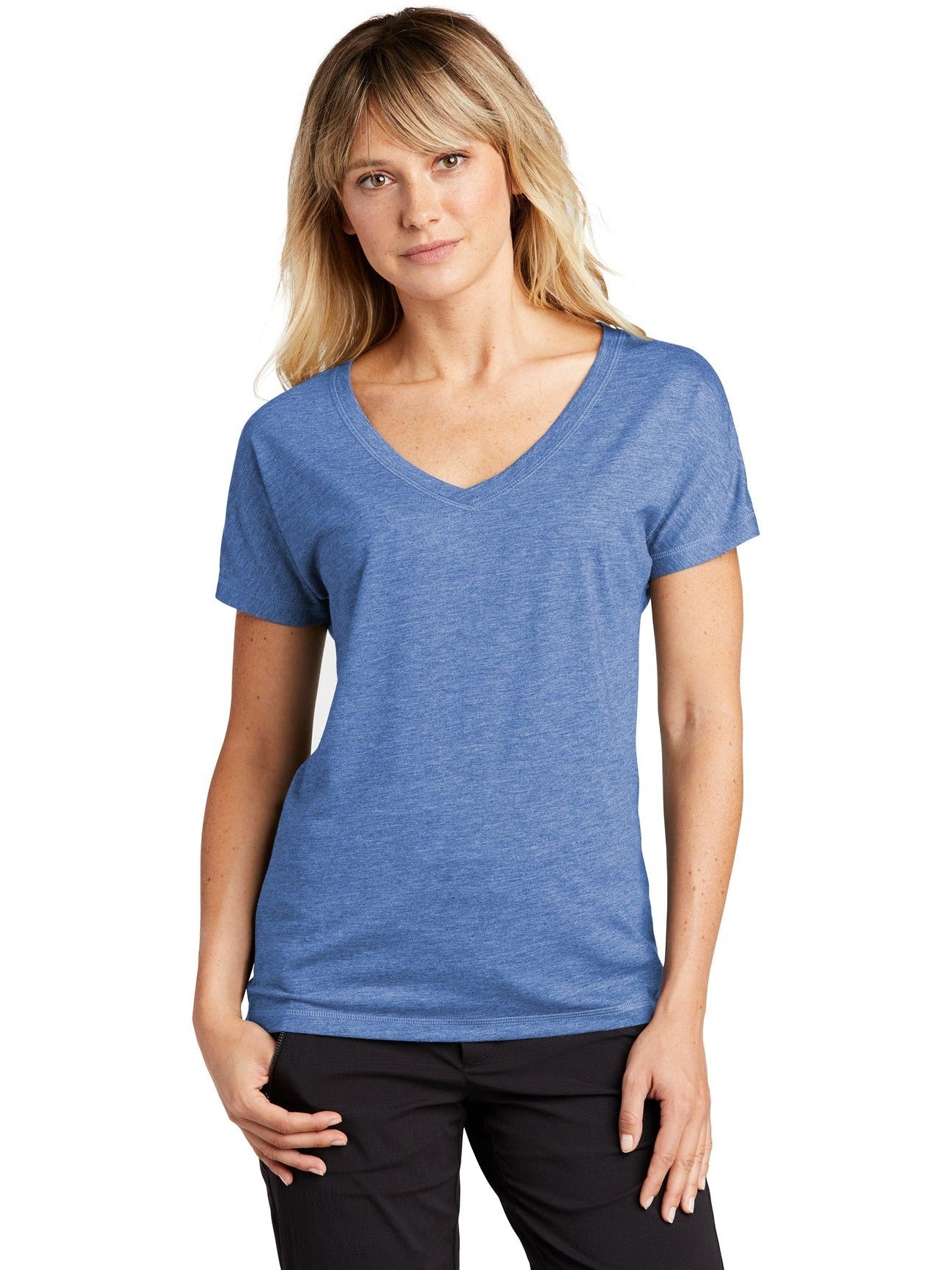 Sport-Tek Ladies Posicharge Tri-Blend Wicking Dolman Tee-Active-Sport-Tek-True Royal Heather-S-Thread Logic