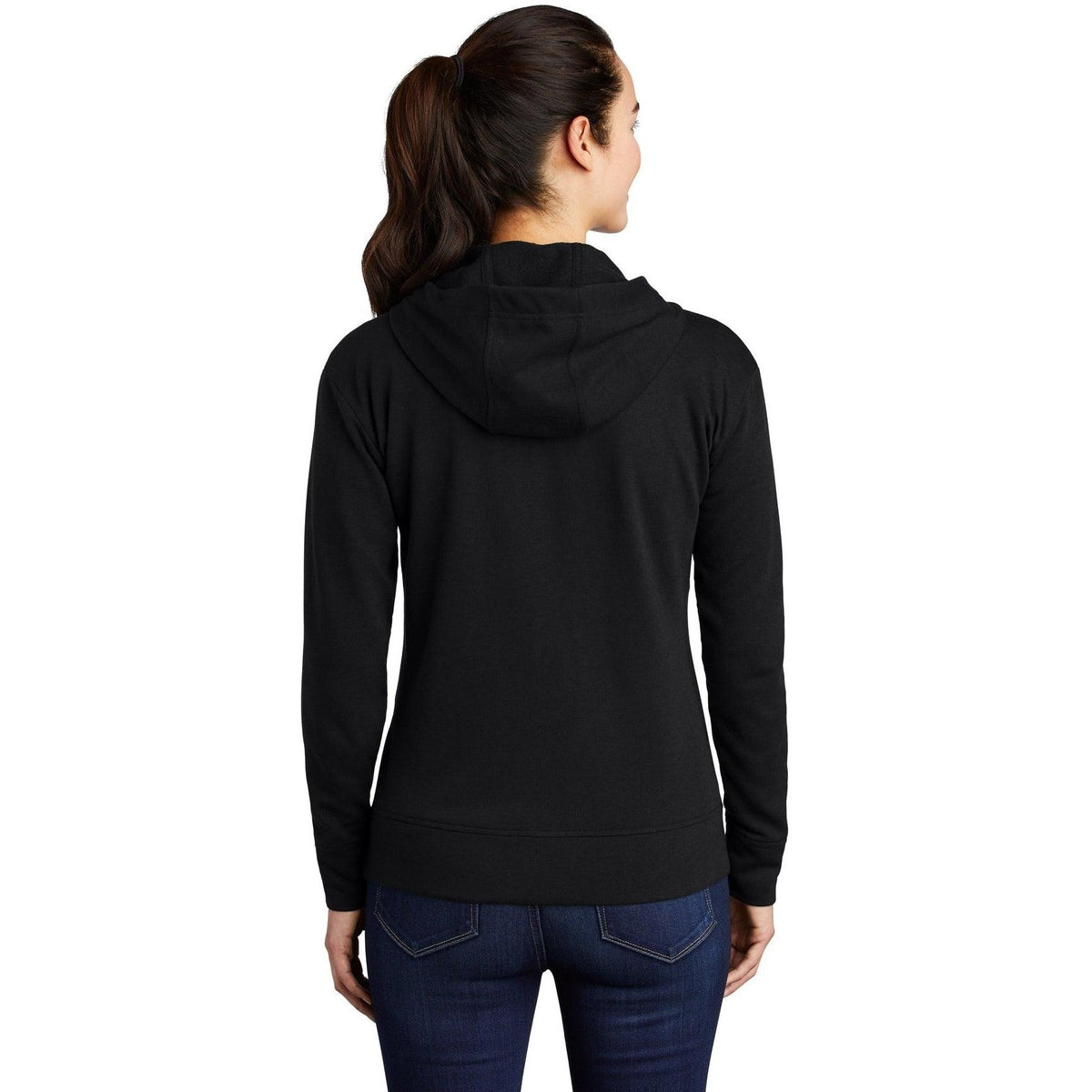 no-logo Sport-Tek Ladies Posicharge Tri-Blend Wicking Fleece Full-Zip Hooded Jacket-Regular-Sport-Tek-Thread Logic