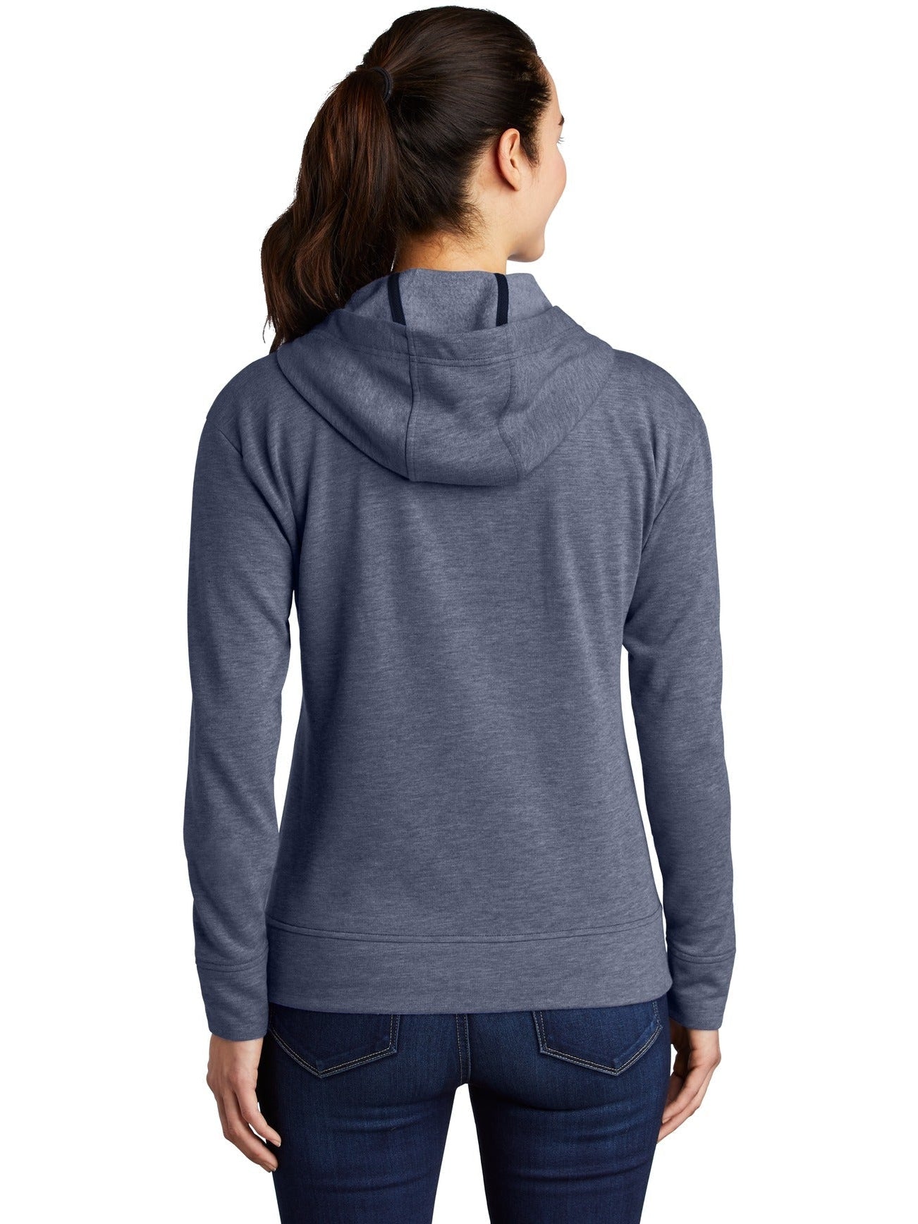 no-logo Sport-Tek Ladies Posicharge Tri-Blend Wicking Fleece Full-Zip Hooded Jacket-Regular-Sport-Tek-Thread Logic