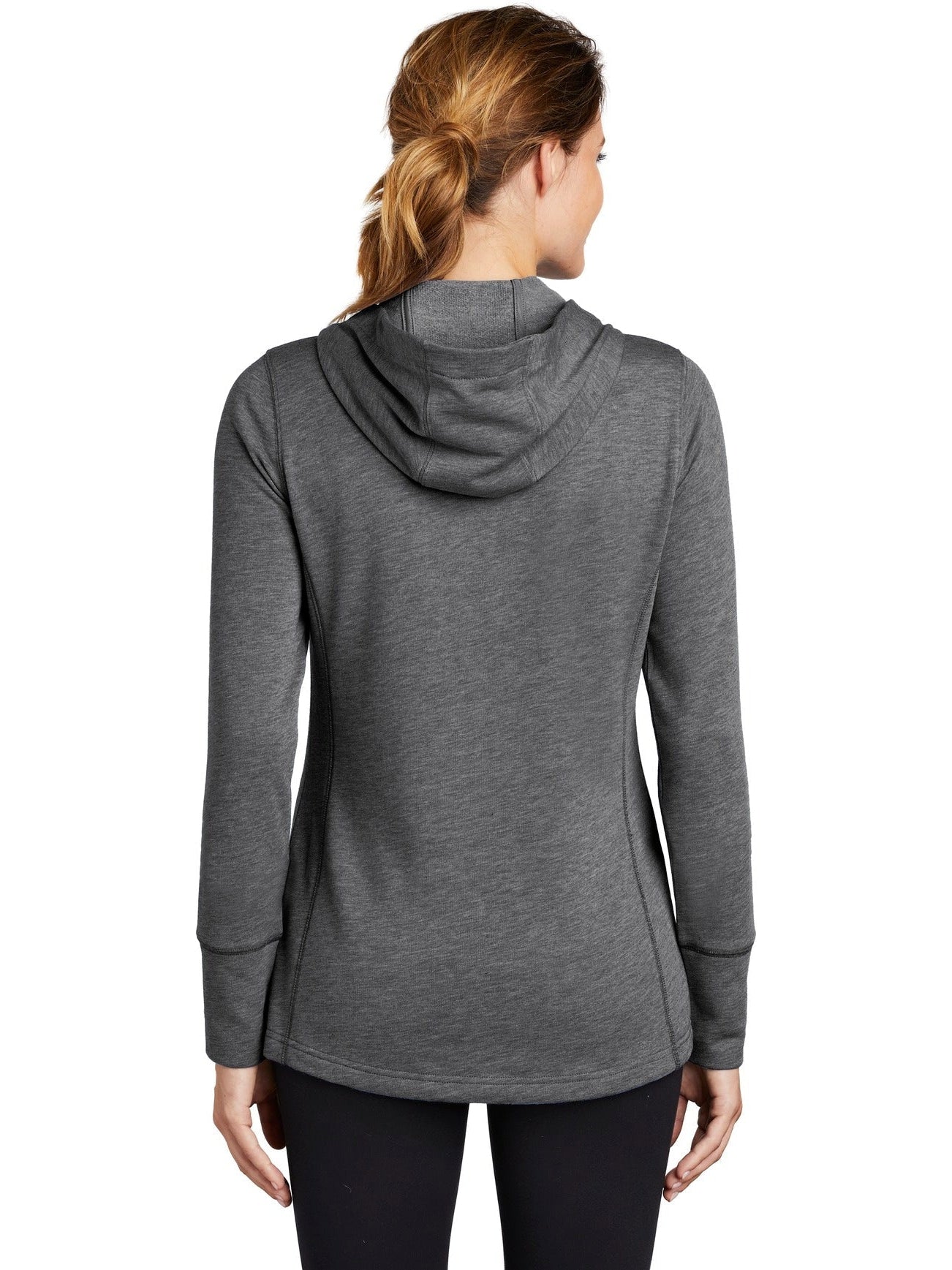 no-logo Sport-Tek Ladies Posicharge Tri-Blend Wicking Fleece Hooded Pullover-Regular-Sport-Tek-Thread Logic
