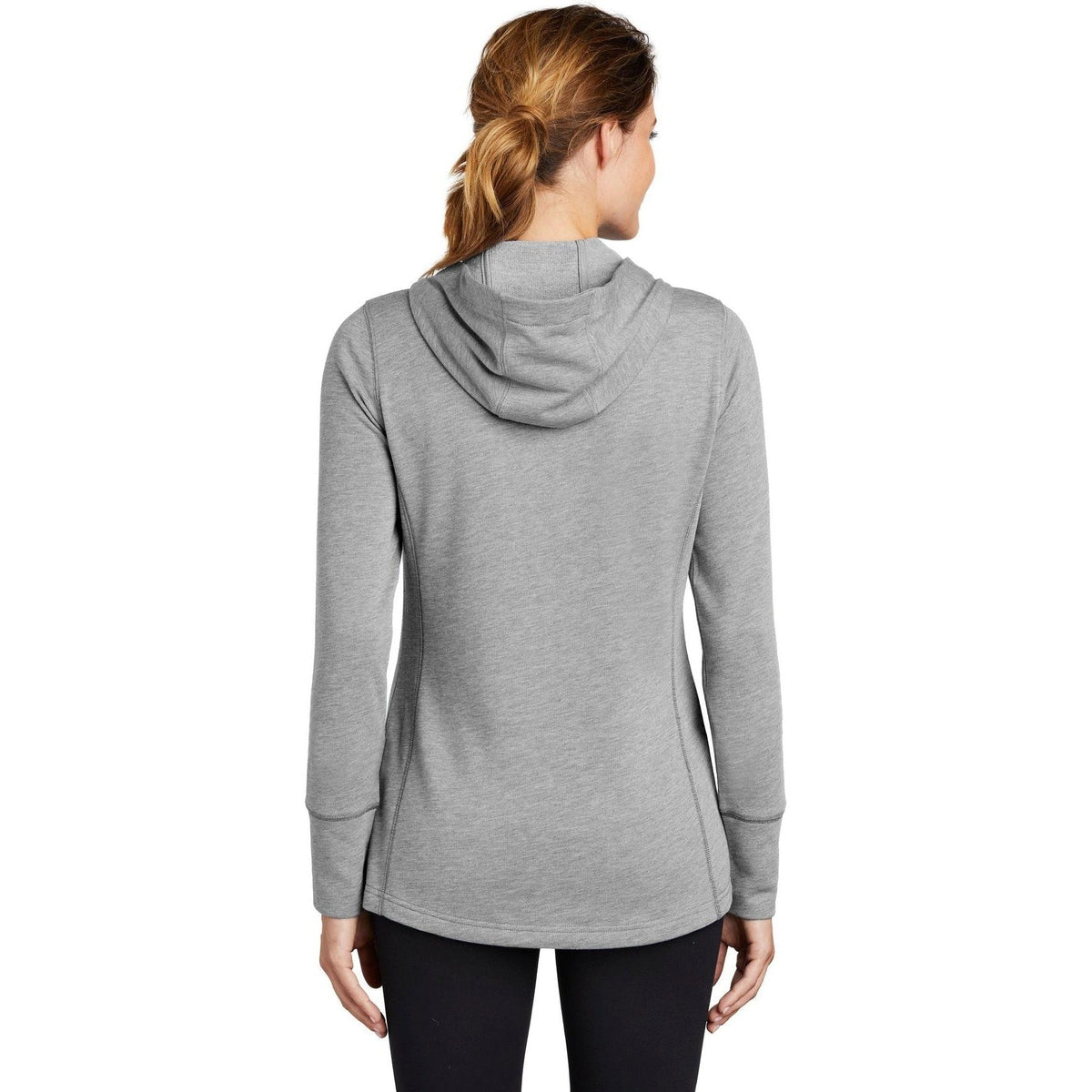 no-logo Sport-Tek Ladies Posicharge Tri-Blend Wicking Fleece Hooded Pullover-Regular-Sport-Tek-Thread Logic