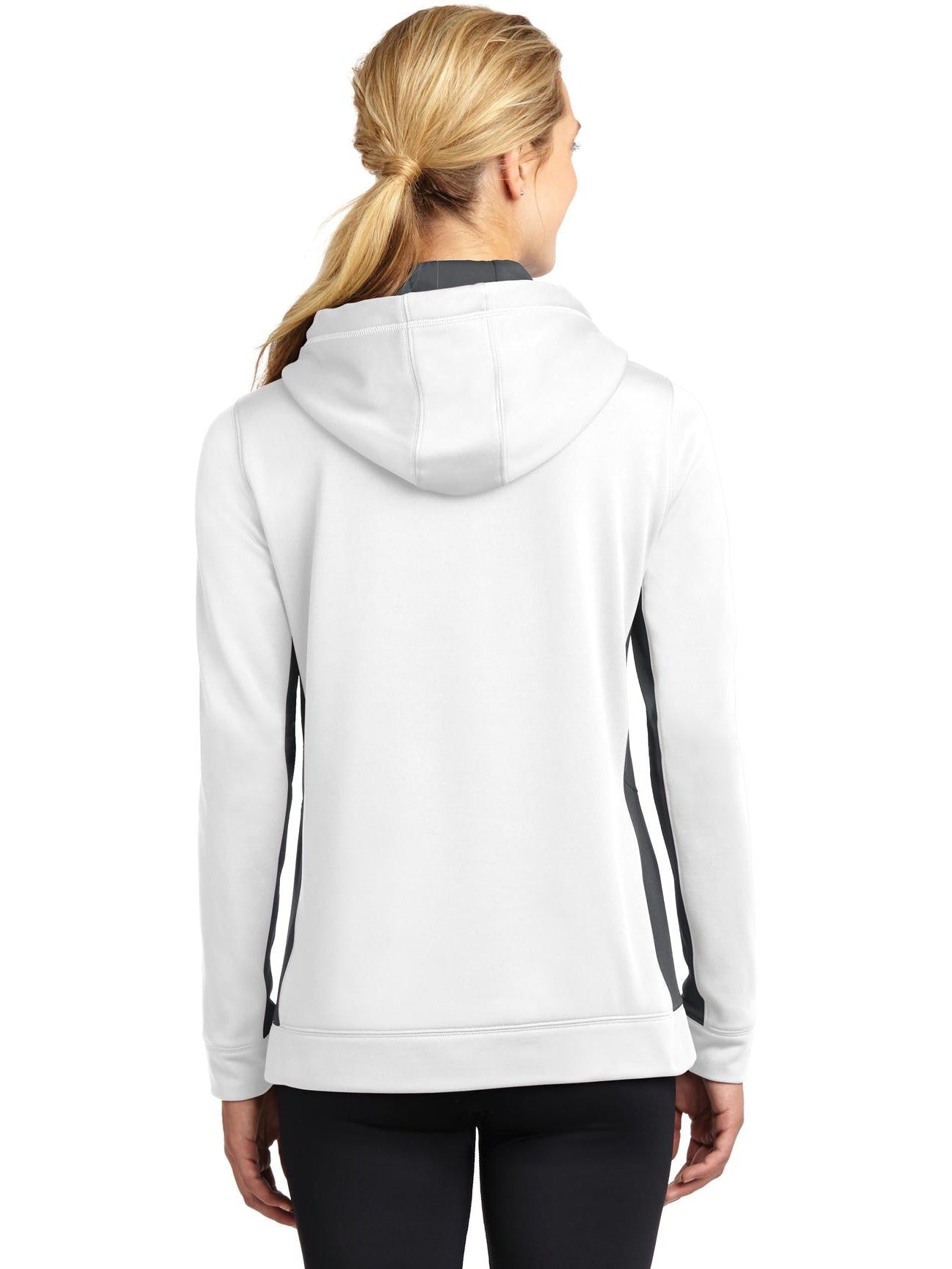 no-logo Sport-Tek Ladies Sport-Wick Fleece Colorblock Hooded-Regular-Sport-Tek-Thread Logic