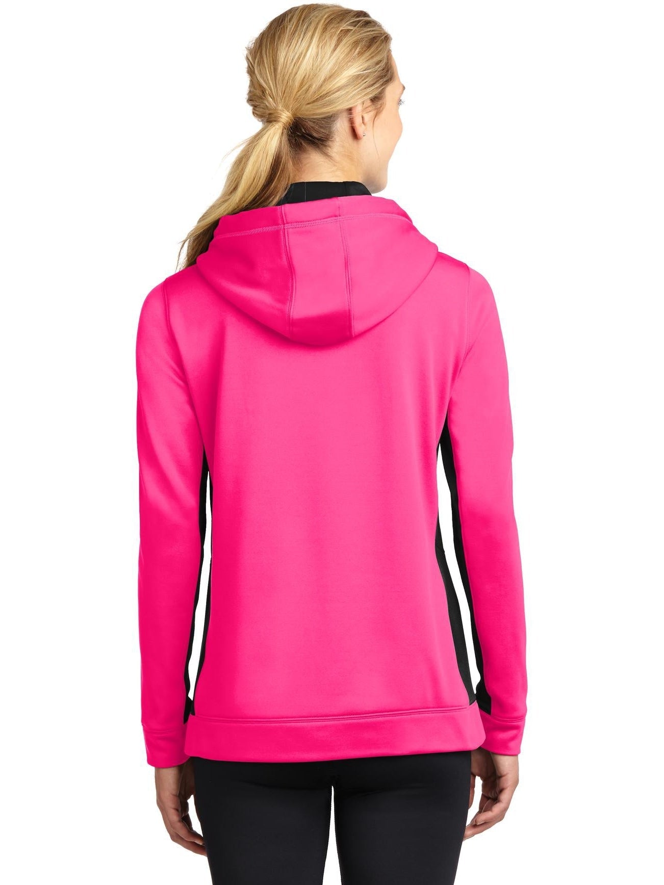 no-logo Sport-Tek Ladies Sport-Wick Fleece Colorblock Hooded-Regular-Sport-Tek-Thread Logic