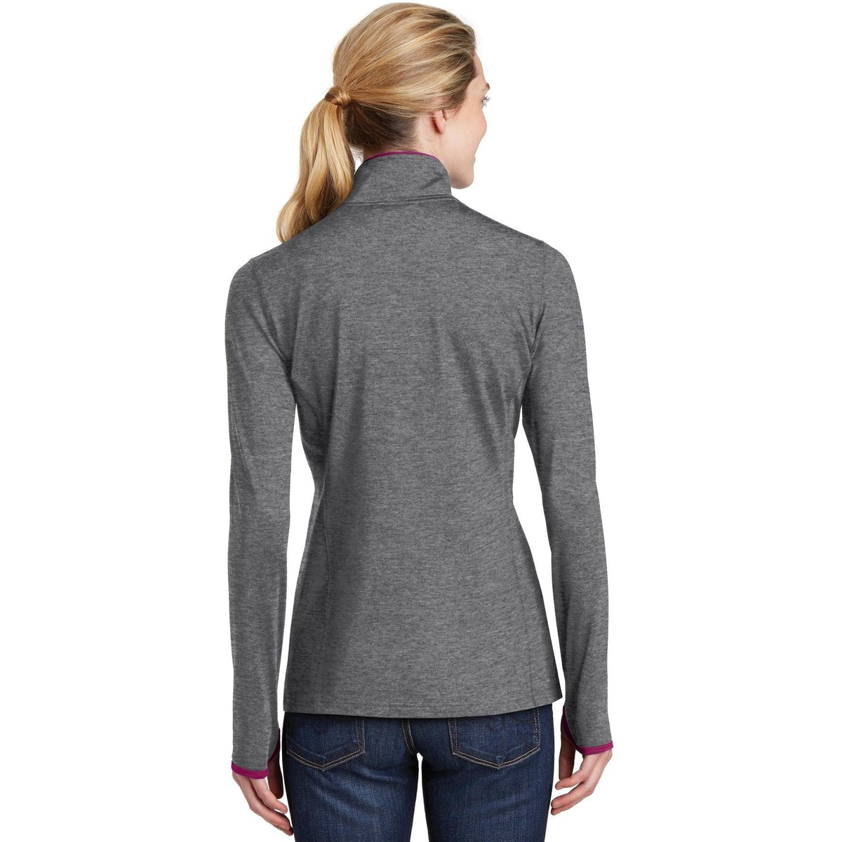 no-logo Sport-Tek Ladies Sport-Wick Stretch Contrast Full-Zip Jacket-Regular-Sport-Tek-Thread Logic