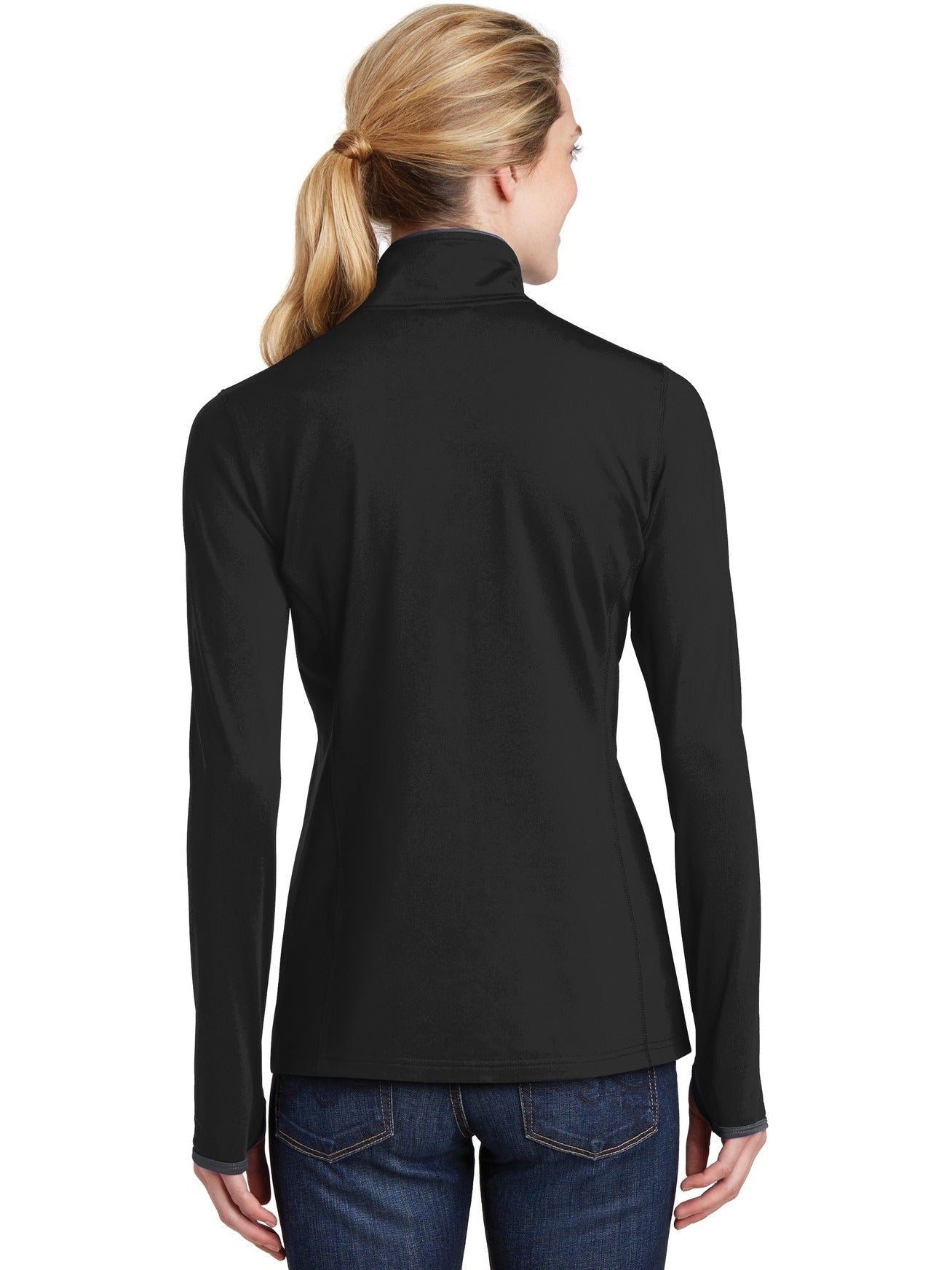 no-logo Sport-Tek Ladies Sport-Wick Stretch Contrast Full-Zip Jacket-Regular-Sport-Tek-Thread Logic