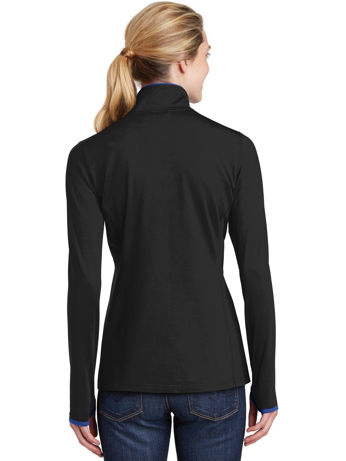 no-logo Sport-Tek Ladies Sport-Wick Stretch Contrast Full-Zip Jacket-Regular-Sport-Tek-Thread Logic