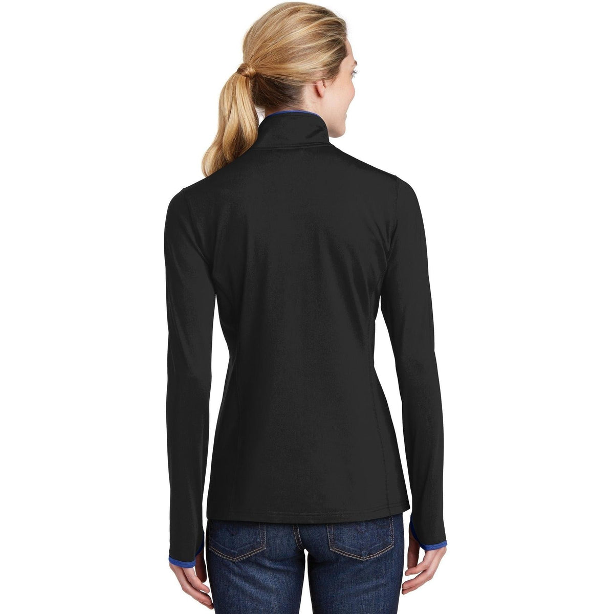 no-logo Sport-Tek Ladies Sport-Wick Stretch Contrast Full-Zip Jacket-Regular-Sport-Tek-Thread Logic