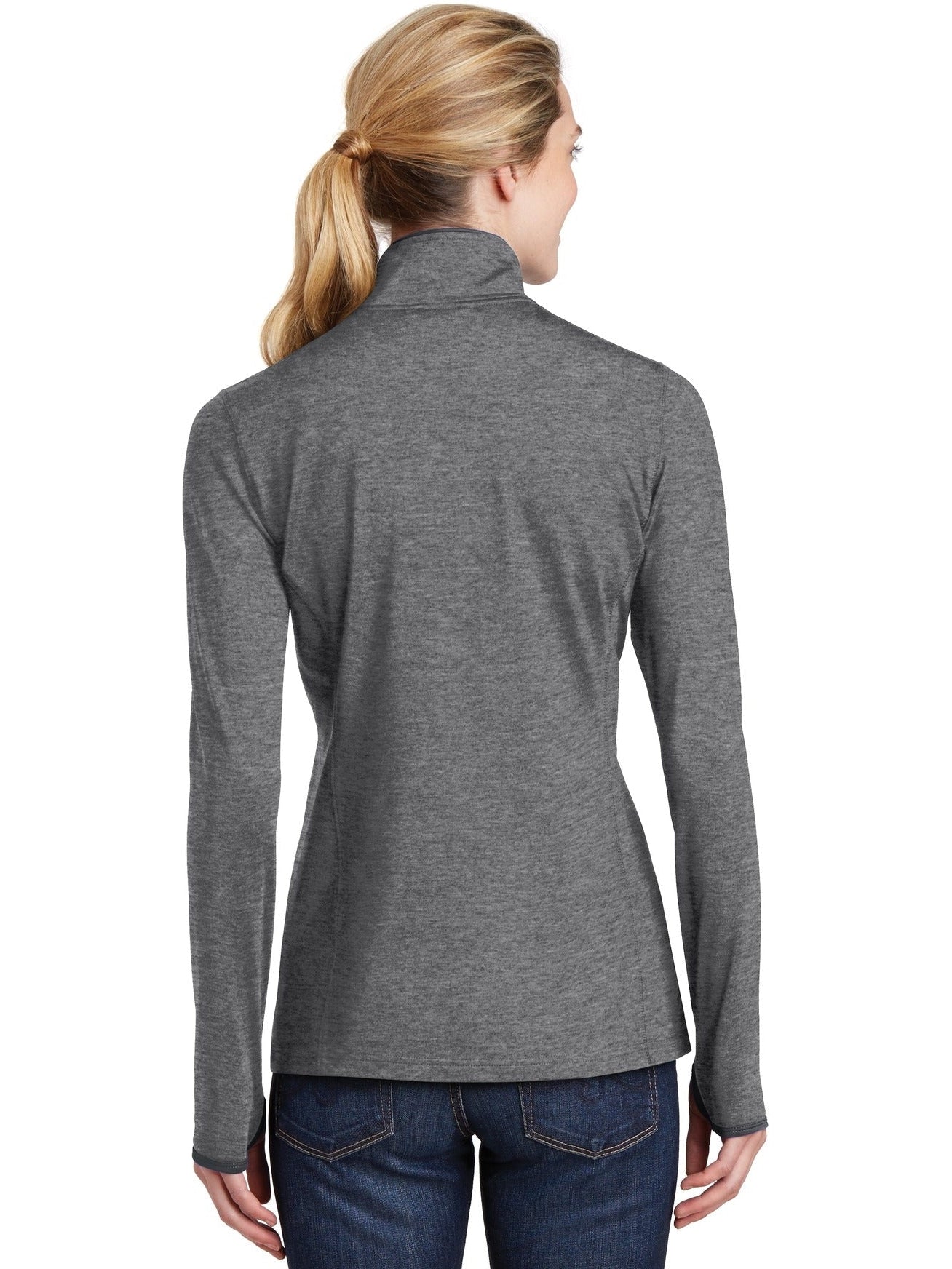 no-logo Sport-Tek Ladies Sport-Wick Stretch Contrast Full-Zip Jacket-Regular-Sport-Tek-Thread Logic