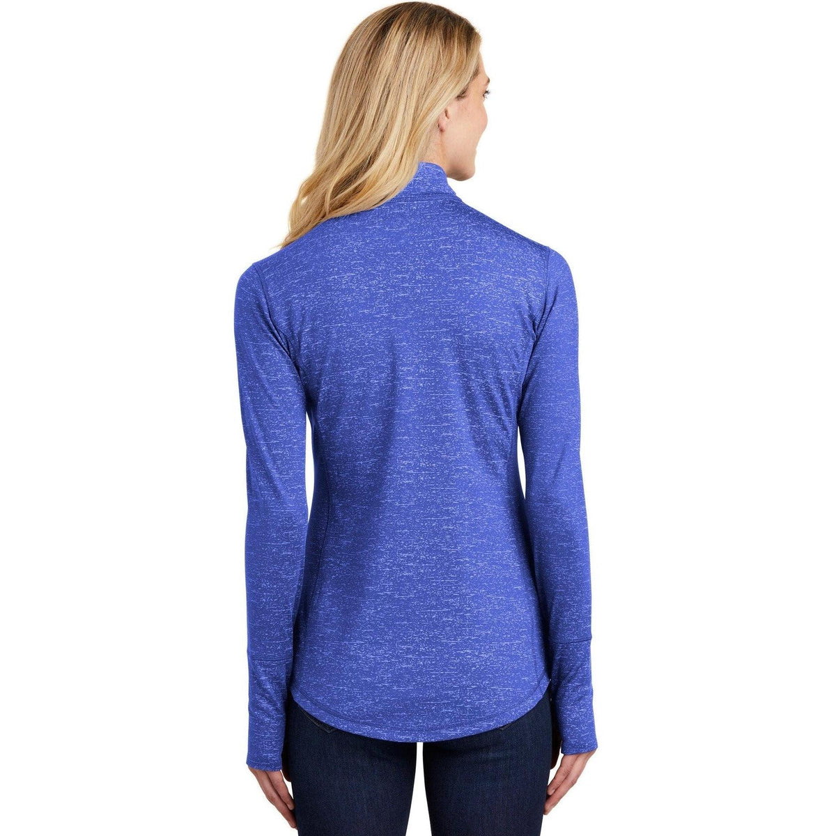 no-logo Sport-Tek Ladies Sport-Wick Stretch Reflective Heather 1/2-Zip Pullover-Regular-Sport-Tek-Thread Logic