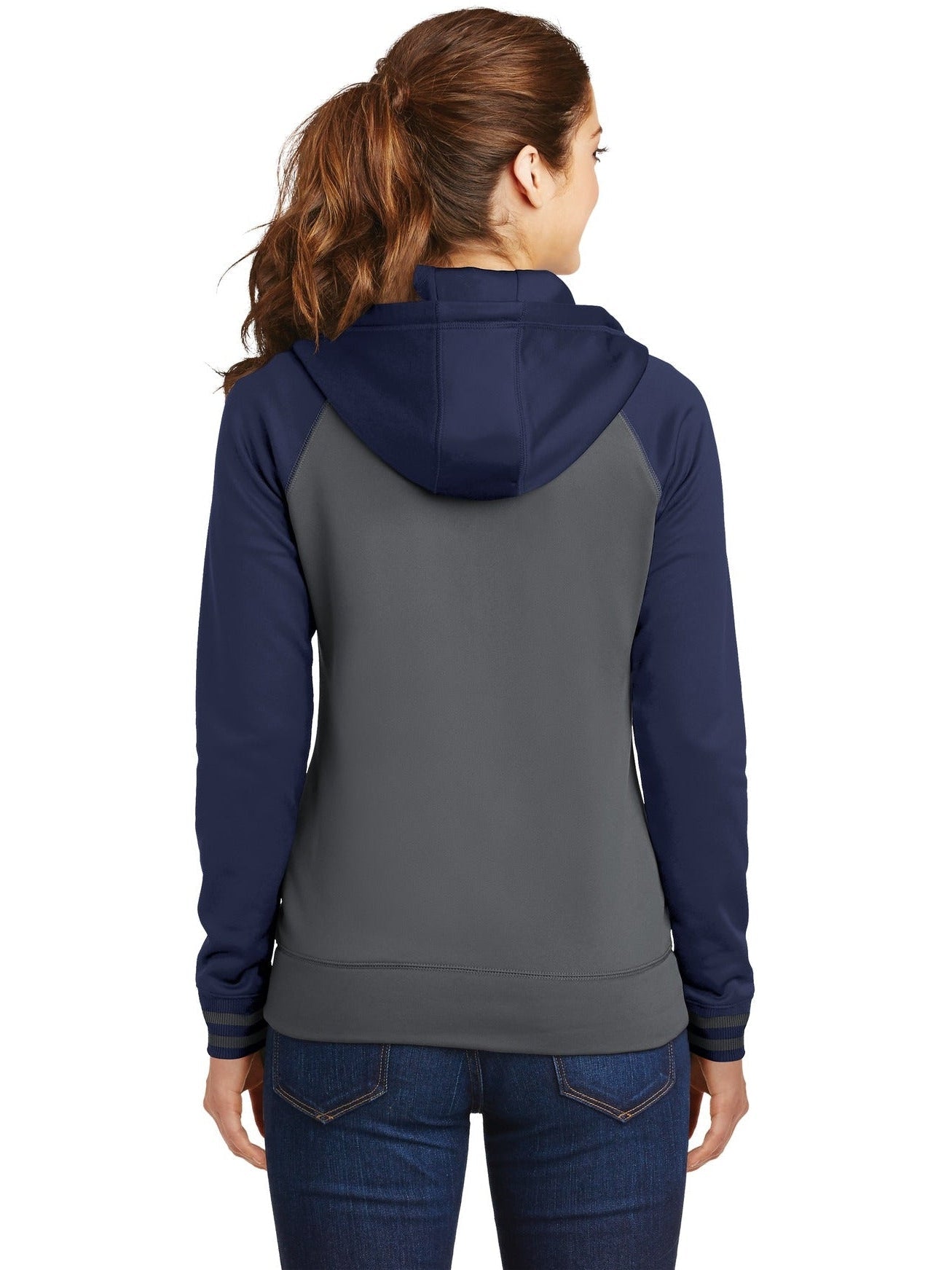 no-logo Sport-Tek Ladies Sport-Wick Varsity Fleece Full-Zip Hooded Jacket-Regular-Sport-Tek-Thread Logic