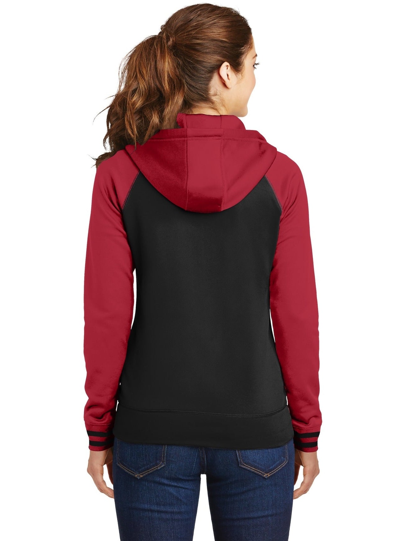 no-logo Sport-Tek Ladies Sport-Wick Varsity Fleece Full-Zip Hooded Jacket-Regular-Sport-Tek-Thread Logic