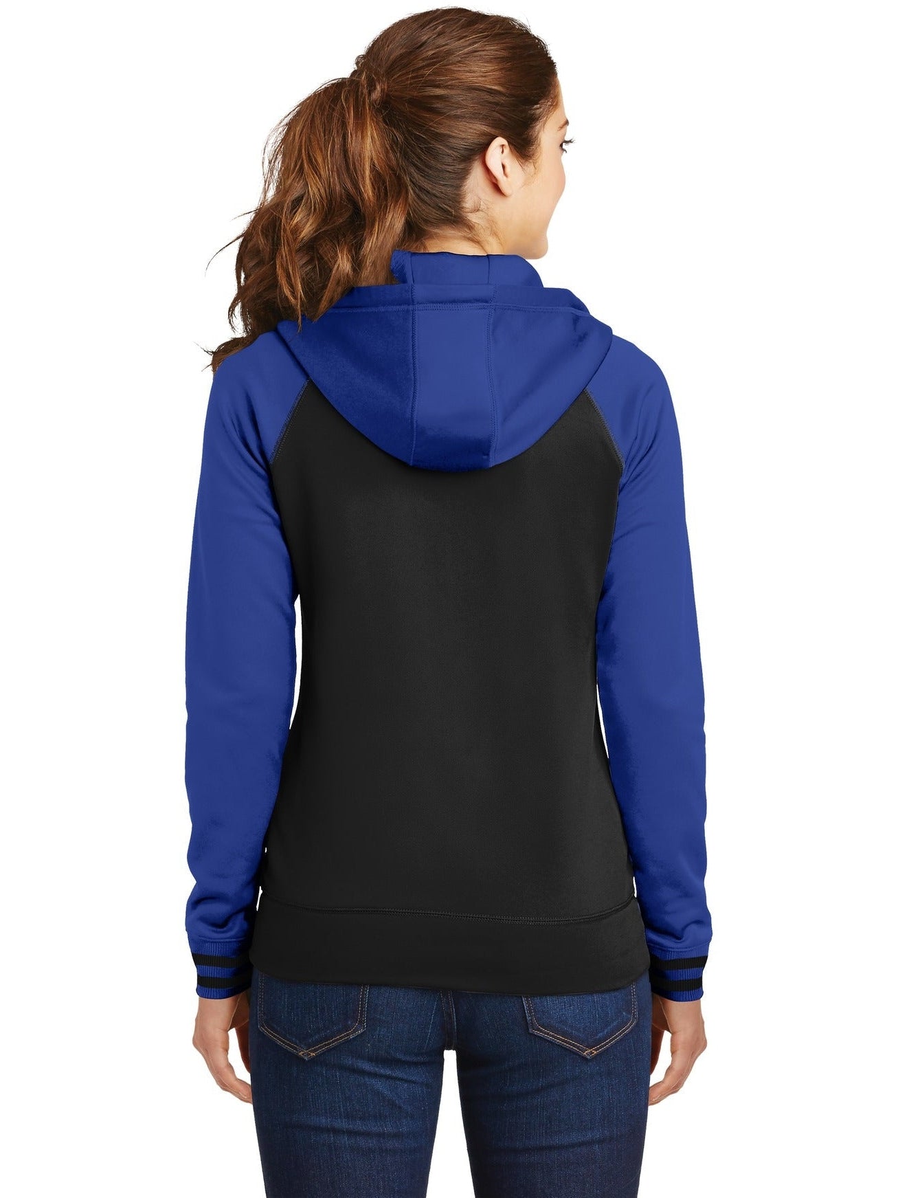 no-logo Sport-Tek Ladies Sport-Wick Varsity Fleece Full-Zip Hooded Jacket-Regular-Sport-Tek-Thread Logic