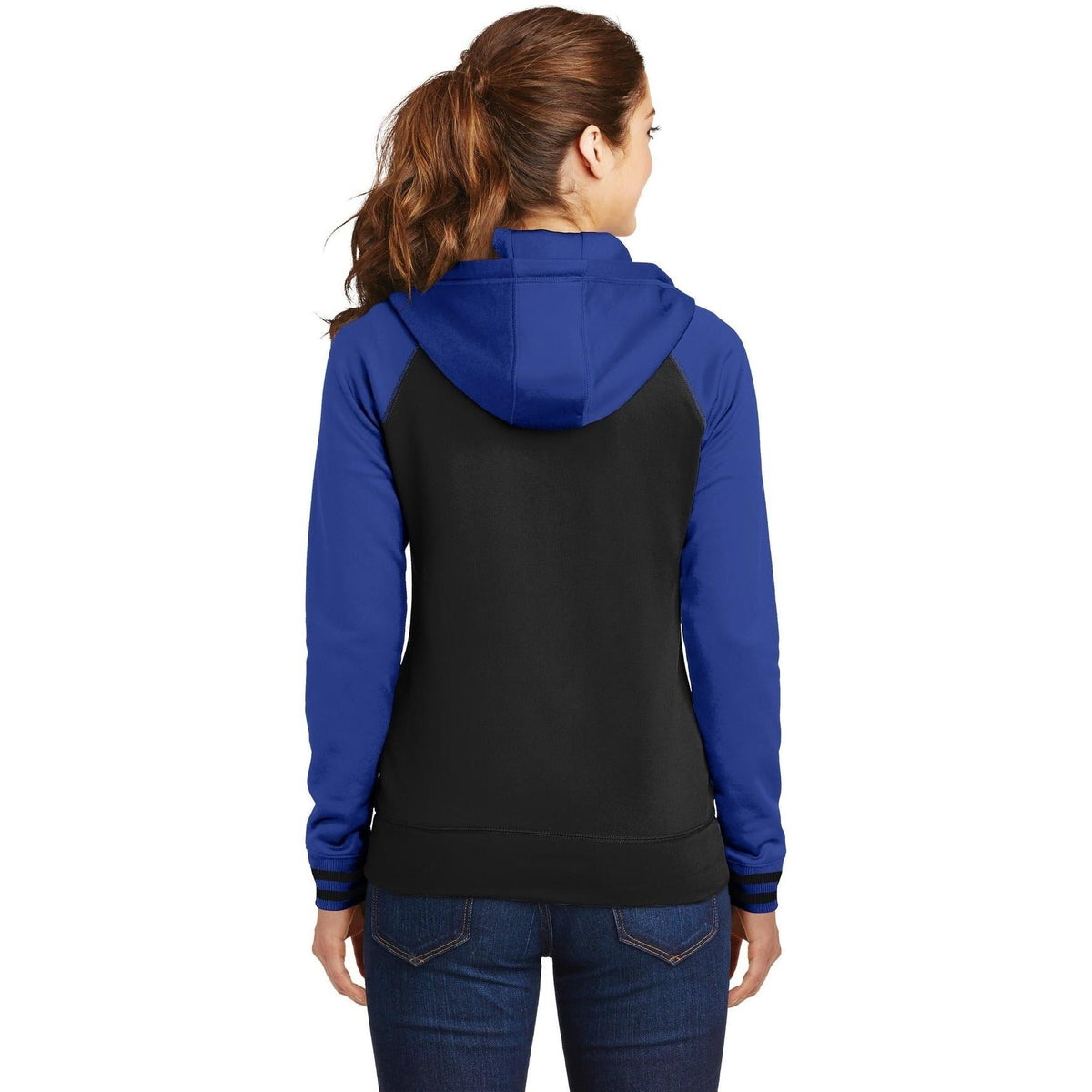 no-logo Sport-Tek Ladies Sport-Wick Varsity Fleece Full-Zip Hooded Jacket-Regular-Sport-Tek-Thread Logic