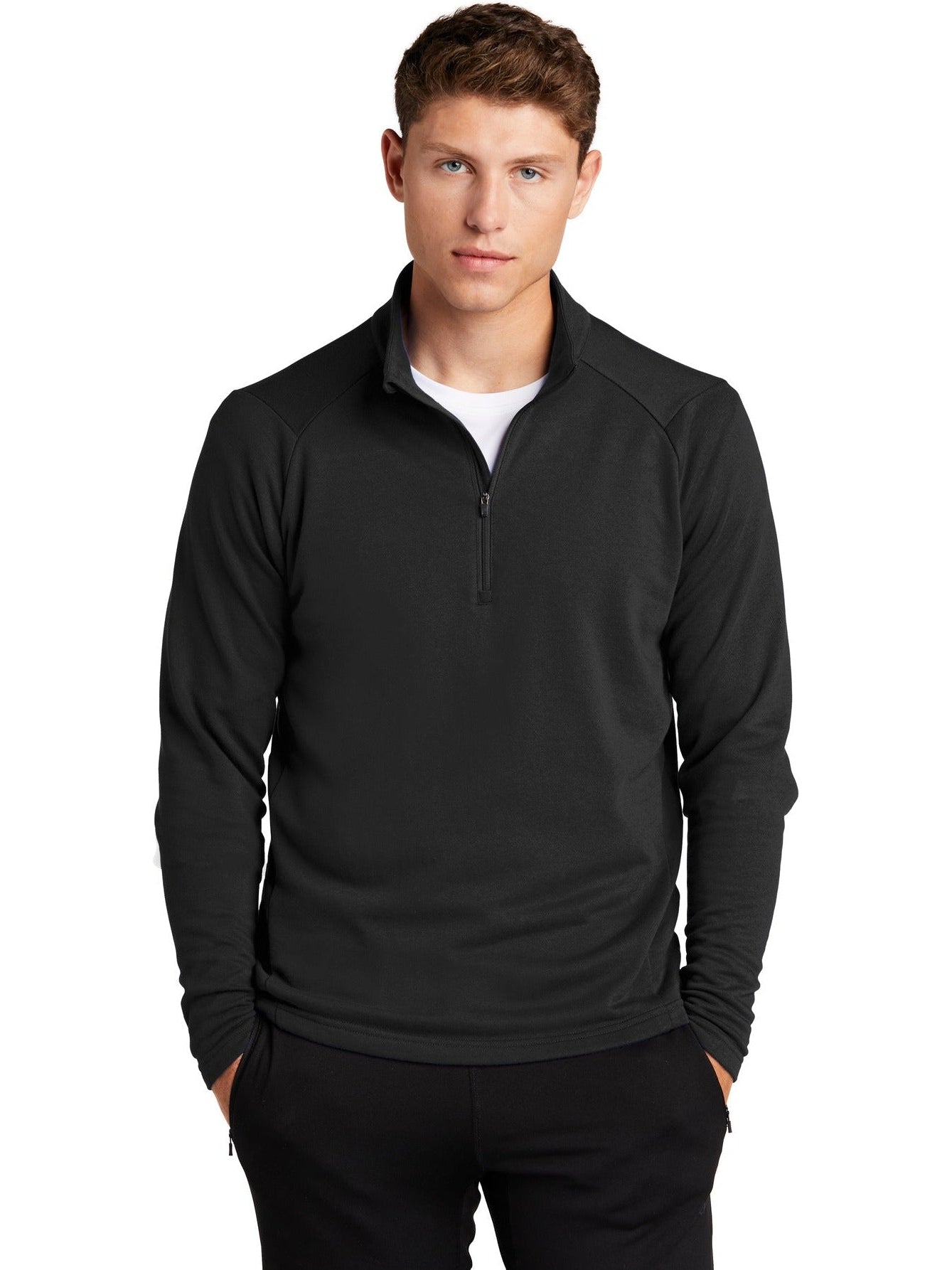Sport-Tek Lightweight French Terry 1/4-Zip Pullover-Regular-Sport-Tek-Black-S-Thread Logic