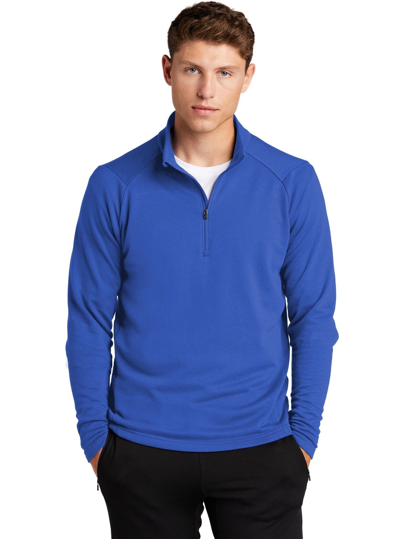 Sport-Tek Lightweight French Terry 1/4-Zip Pullover-Regular-Sport-Tek-True Royal-S-Thread Logic