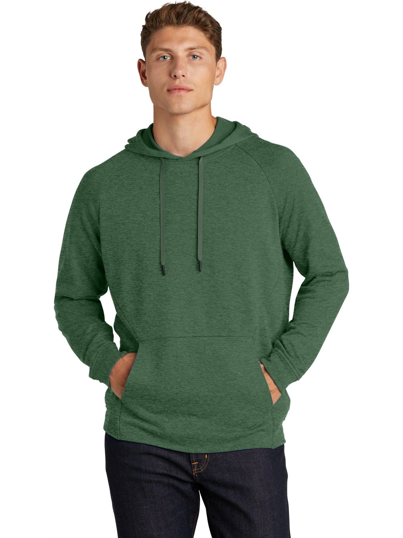 Sport-Tek Lightweight French Terry Pullover Hoodie-Regular-Sport-Tek-Forest Green Heather-S-Thread Logic