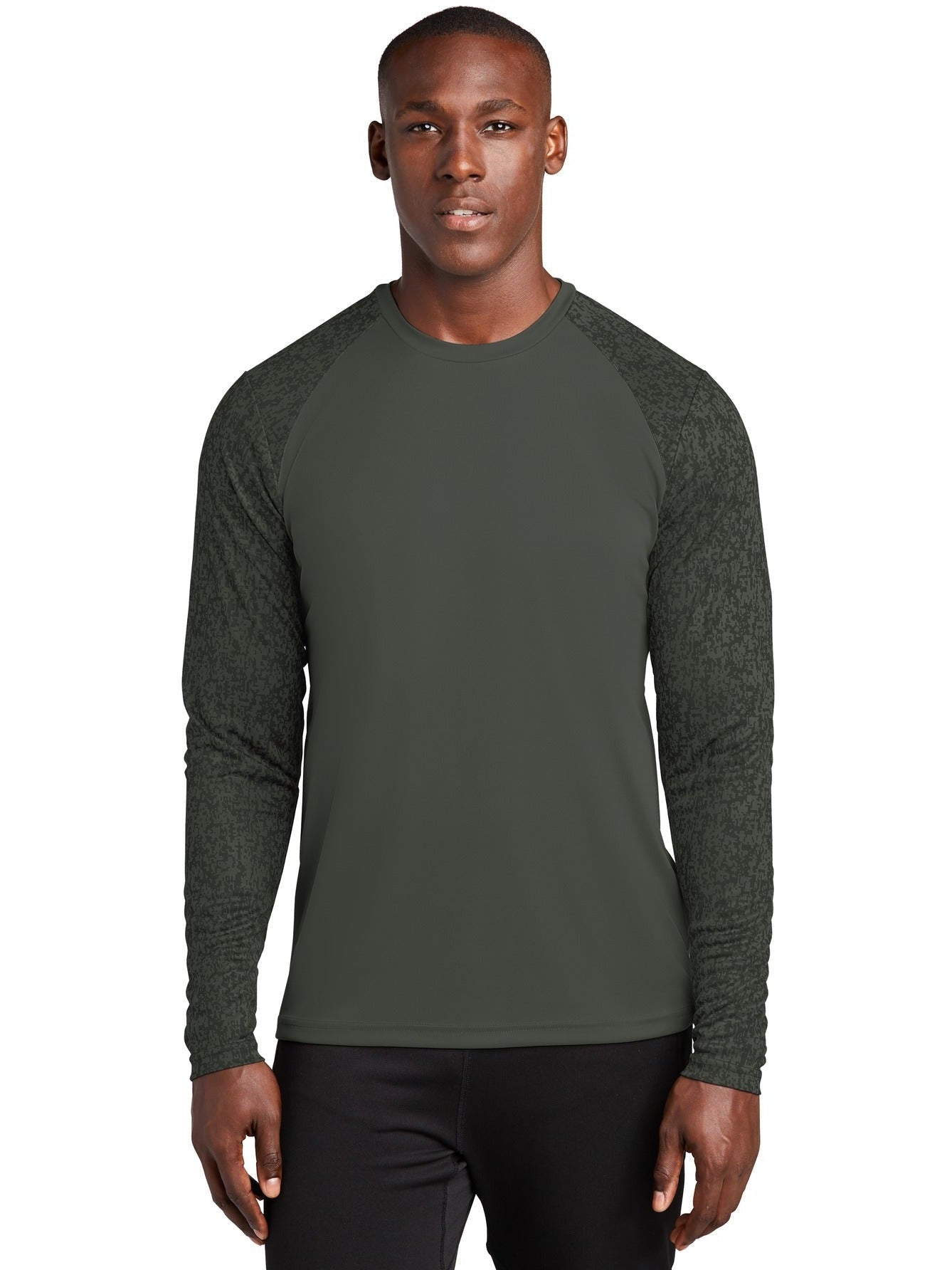 Sport-Tek Long Sleeve Digi Camo Tee-Regular-Sport-Tek-Black-S-Thread Logic