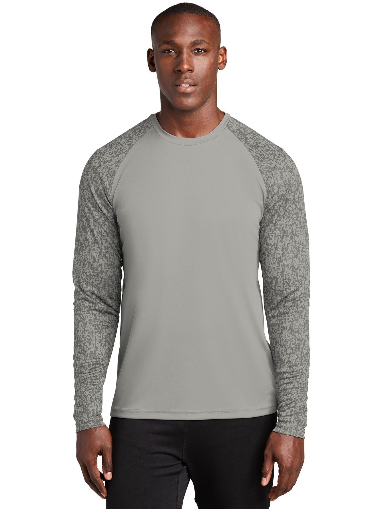 Sport-Tek Long Sleeve Digi Camo Tee-Regular-Sport-Tek-Grey Concrete-S-Thread Logic