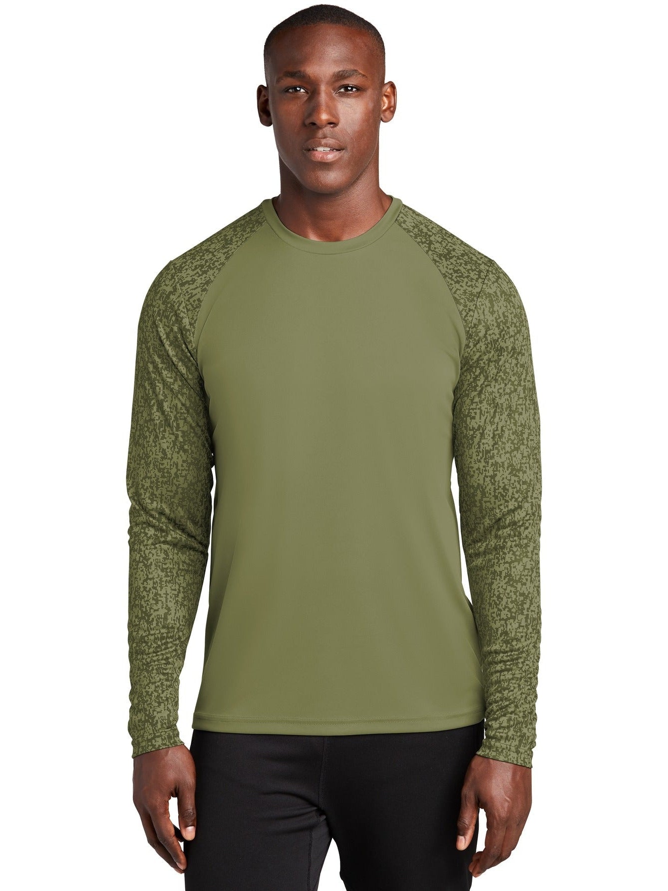 Sport-Tek Long Sleeve Digi Camo Tee-Regular-Sport-Tek-Olive Drab Green-S-Thread Logic