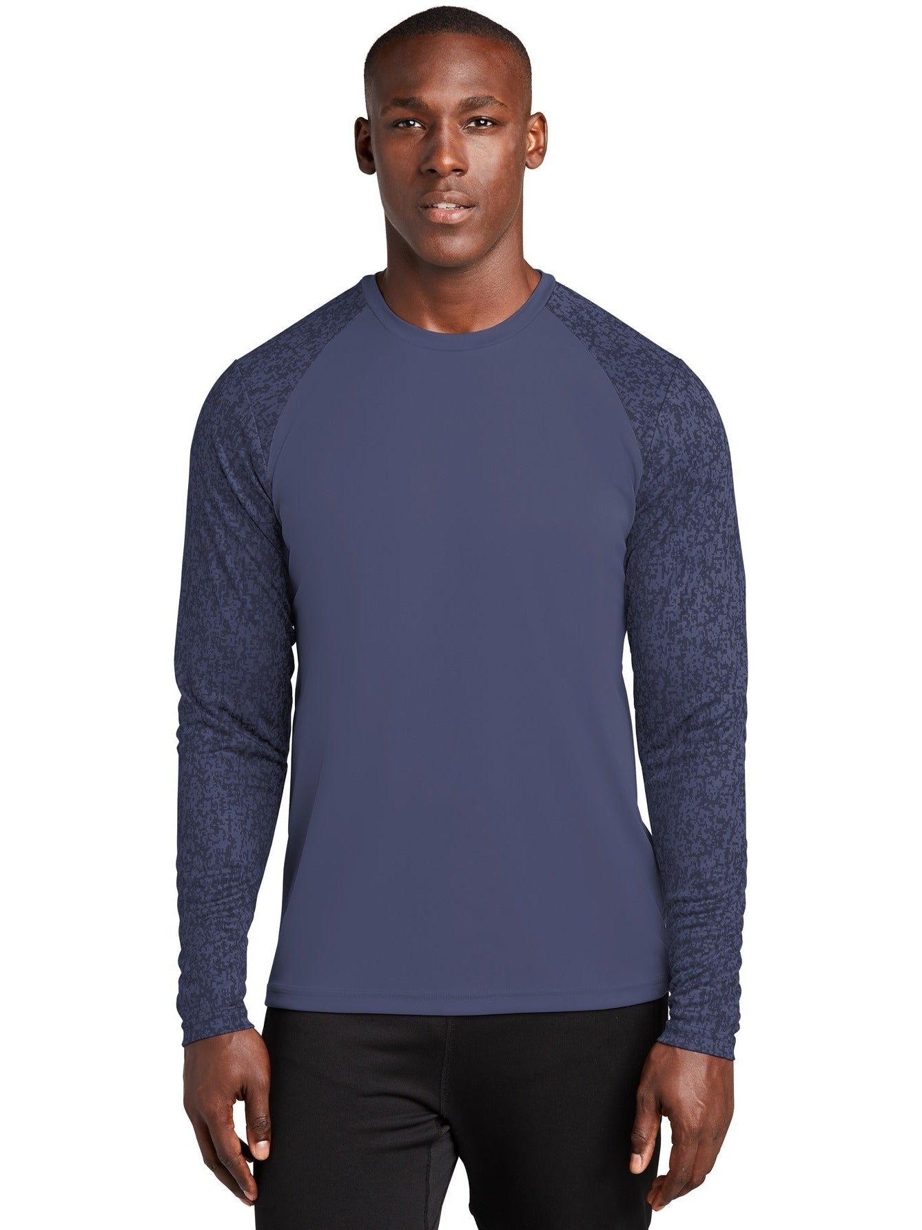 Sport-Tek Long Sleeve Digi Camo Tee-Regular-Sport-Tek-True Navy-S-Thread Logic