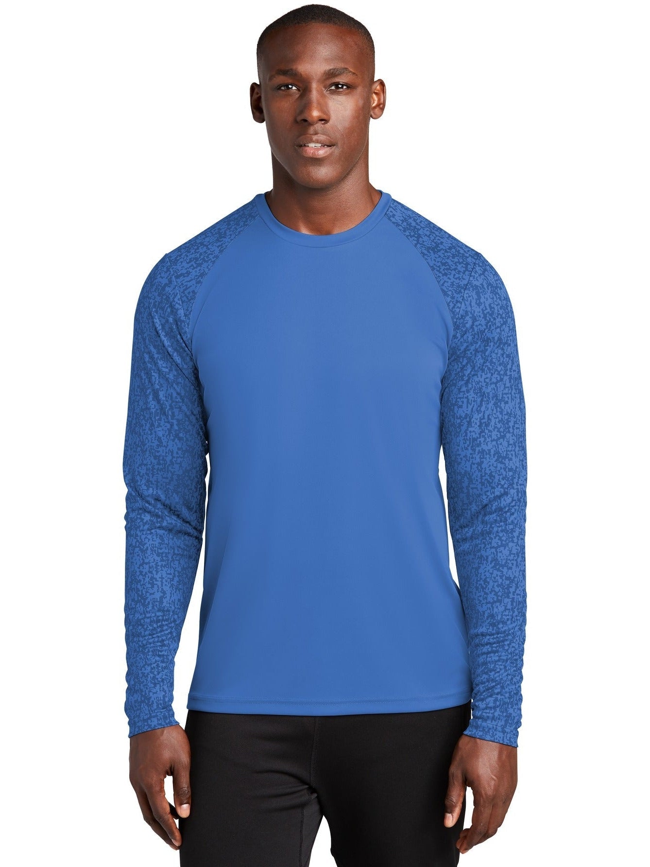 Sport-Tek Long Sleeve Digi Camo Tee-Regular-Sport-Tek-True Royal-S-Thread Logic