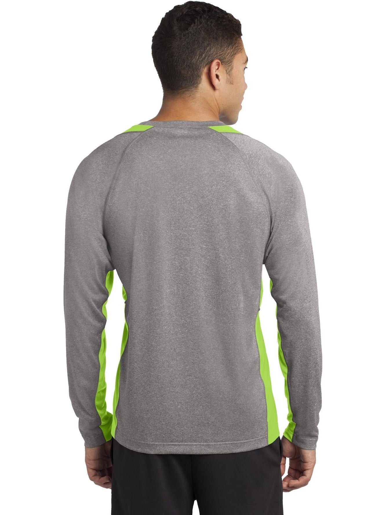 no-logo Sport-Tek Long Sleeve Heather Colorblock Contender Tee-Regular-Sport-Tek-Thread Logic