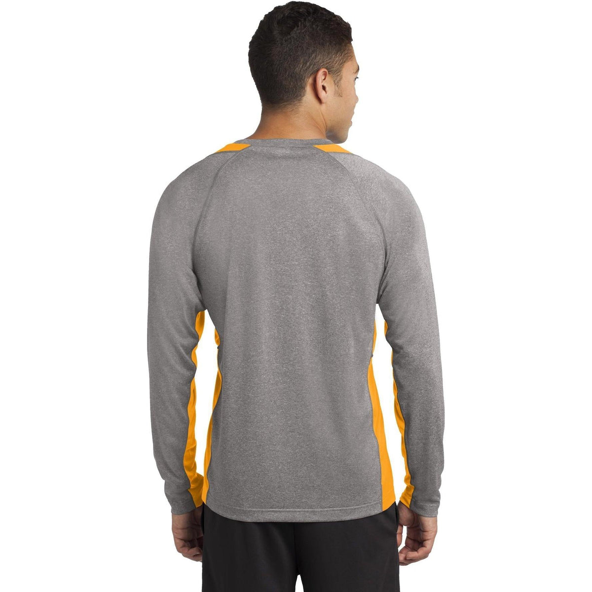 no-logo Sport-Tek Long Sleeve Heather Colorblock Contender Tee-Regular-Sport-Tek-Thread Logic