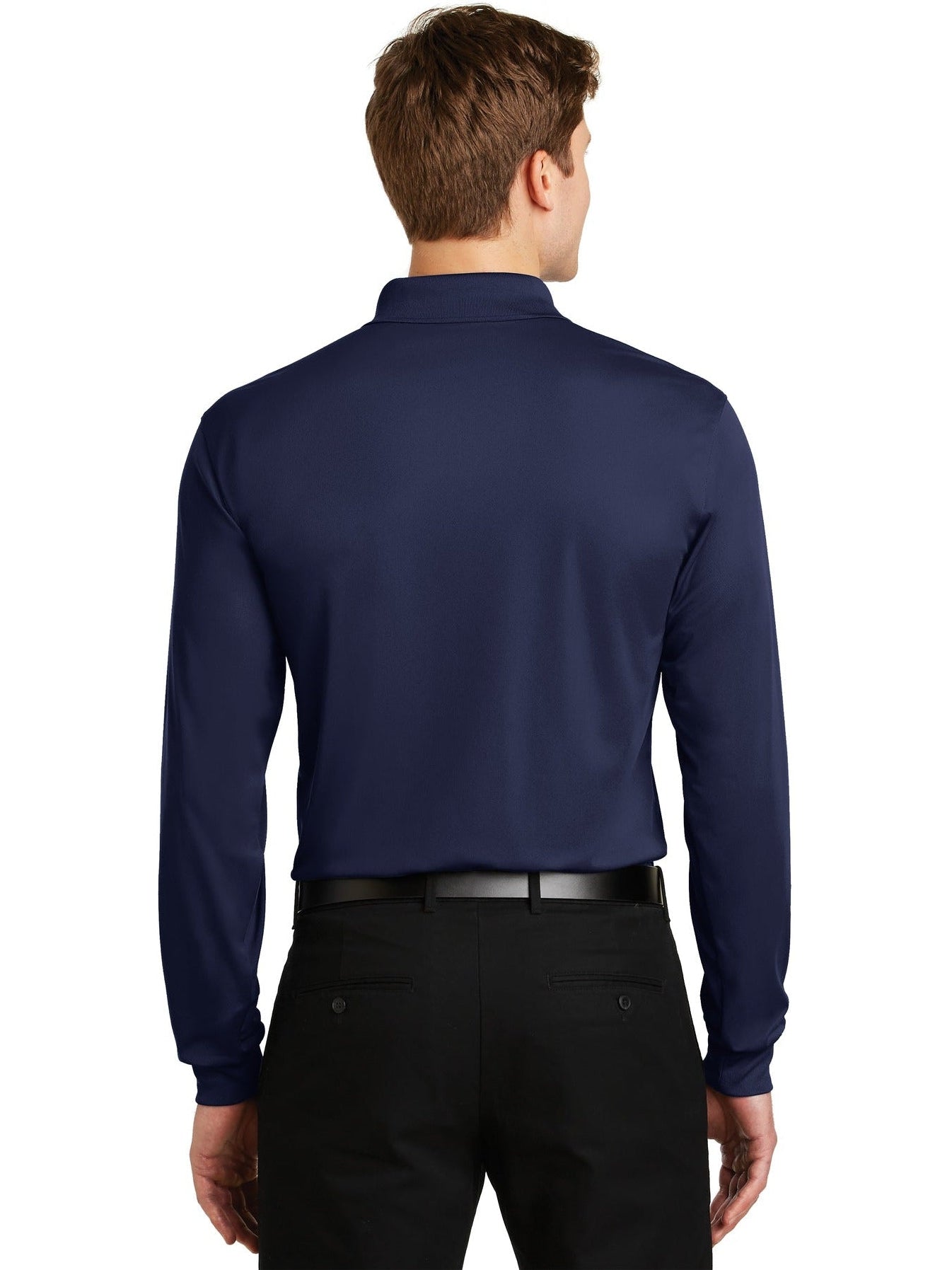 no-logo Sport-Tek Long Sleeve Micropique Sport-Wick Polo-Regular-Sport-Tek-Thread Logic