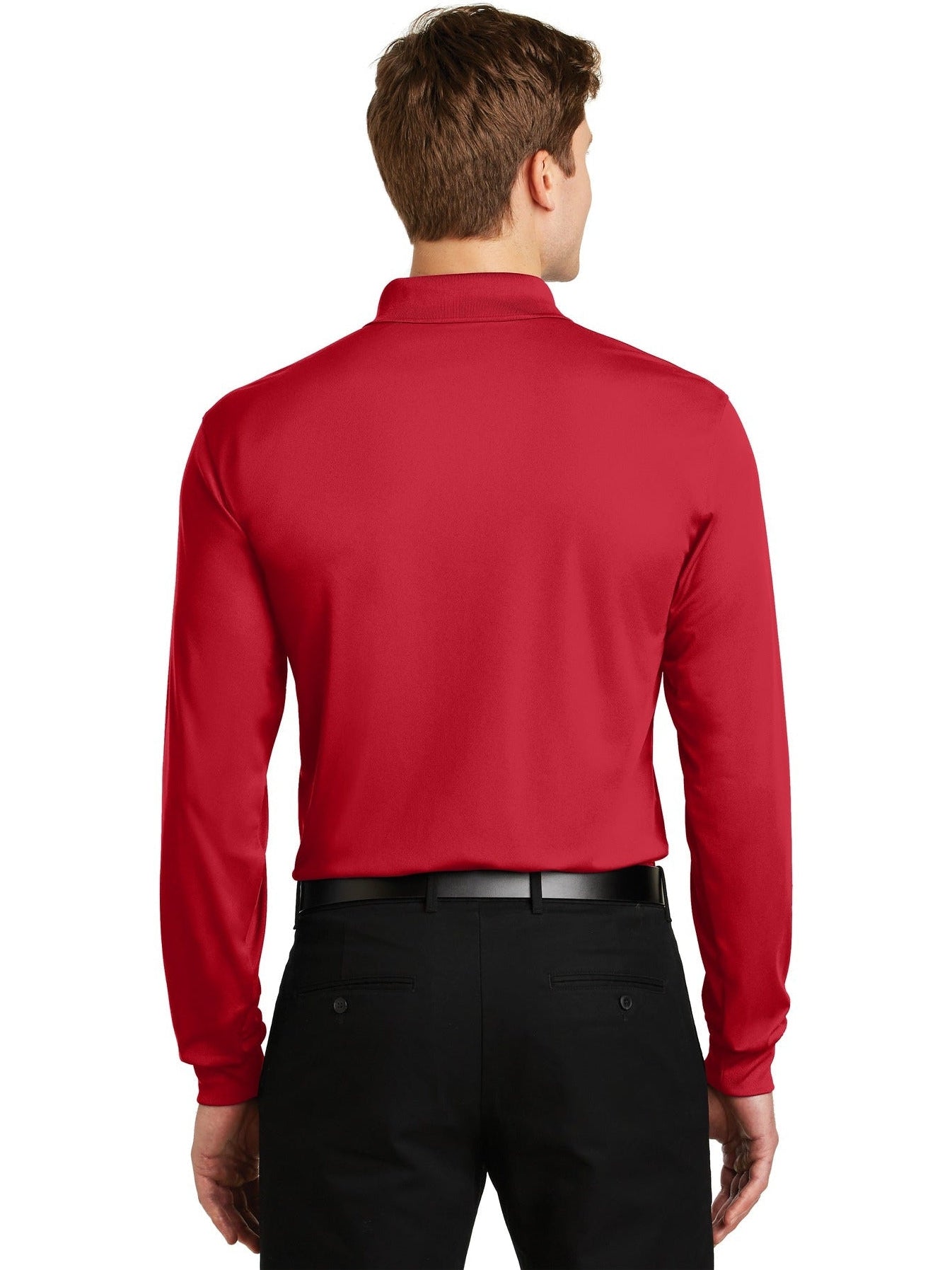 no-logo Sport-Tek Long Sleeve Micropique Sport-Wick Polo-Regular-Sport-Tek-Thread Logic