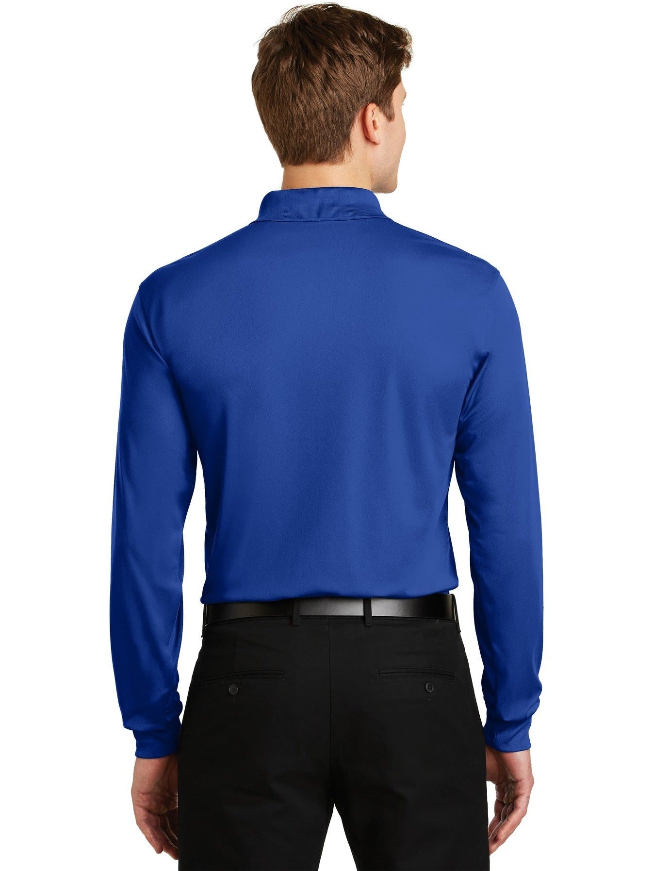 no-logo Sport-Tek Long Sleeve Micropique Sport-Wick Polo-Regular-Sport-Tek-Thread Logic