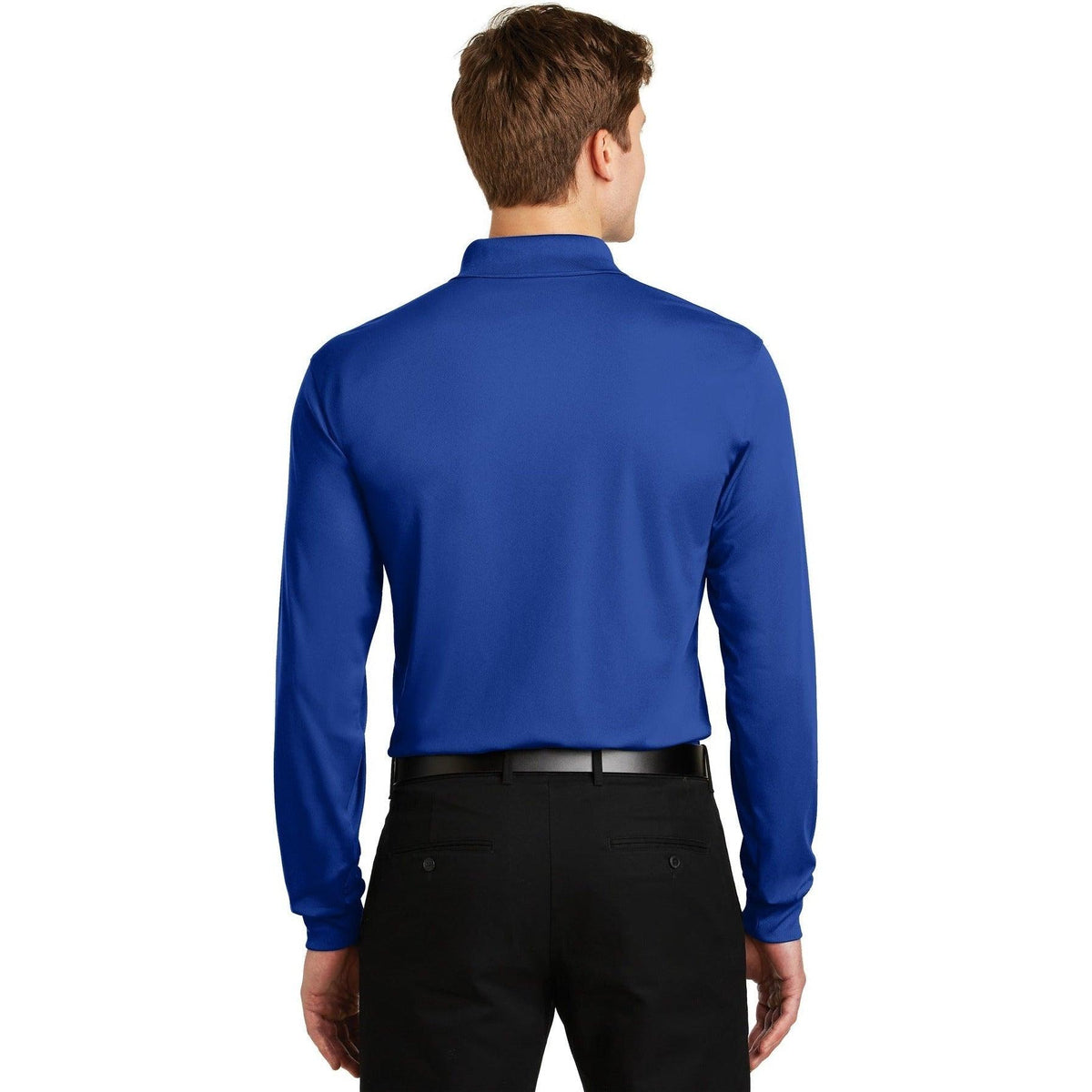 no-logo Sport-Tek Long Sleeve Micropique Sport-Wick Polo-Polos-Sport-Tek-Thread Logic
