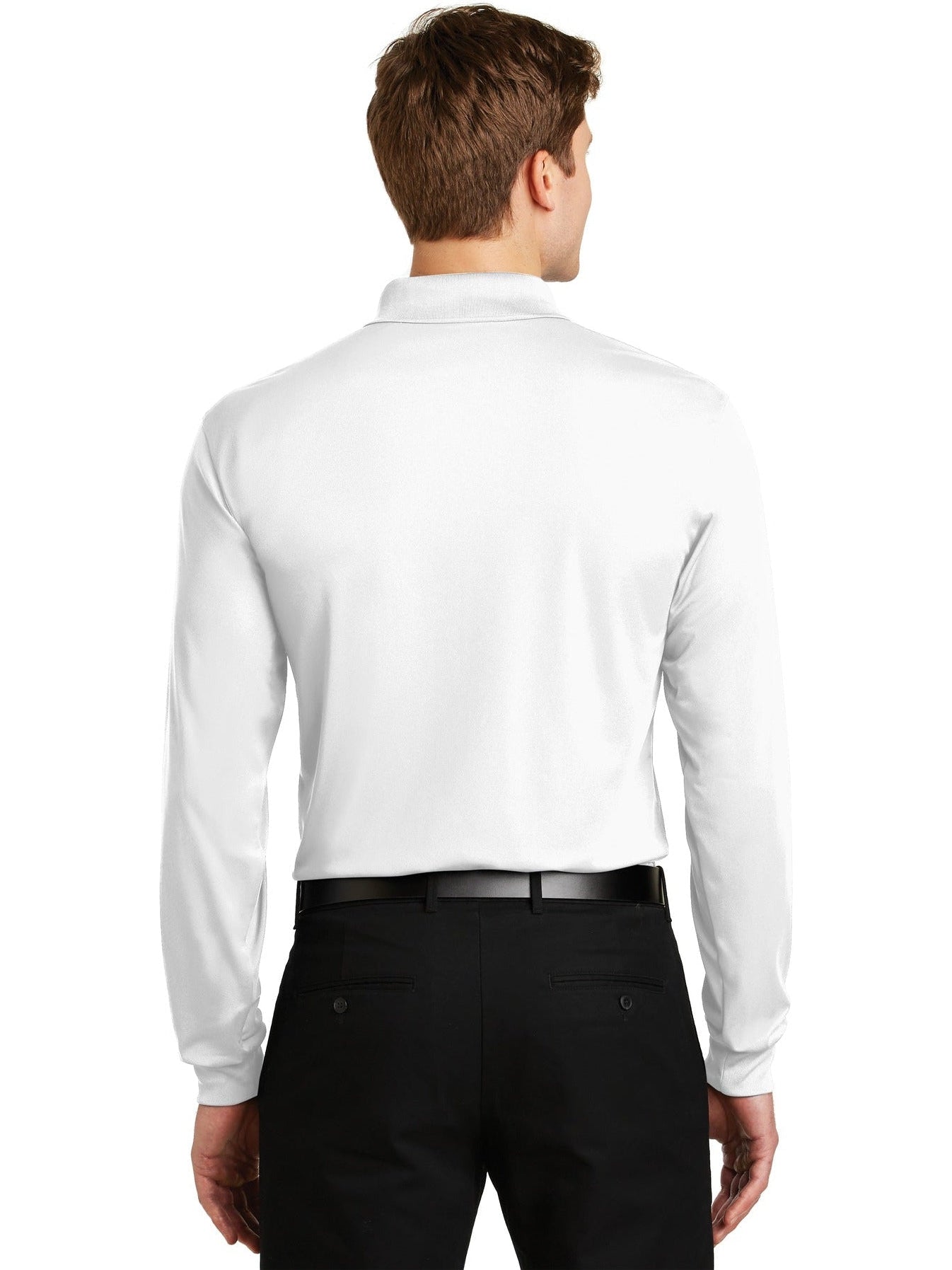 no-logo Sport-Tek Long Sleeve Micropique Sport-Wick Polo-Regular-Sport-Tek-Thread Logic