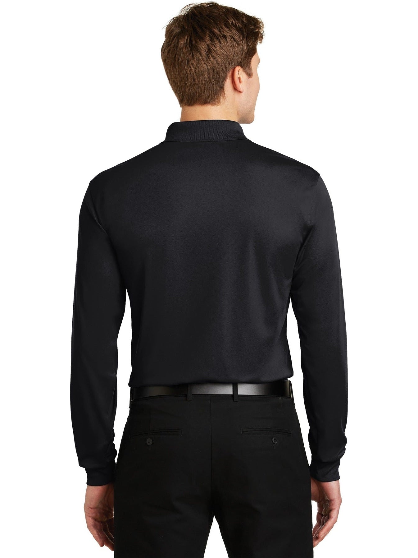 no-logo Sport-Tek Long Sleeve Micropique Sport-Wick Polo-Regular-Sport-Tek-Thread Logic