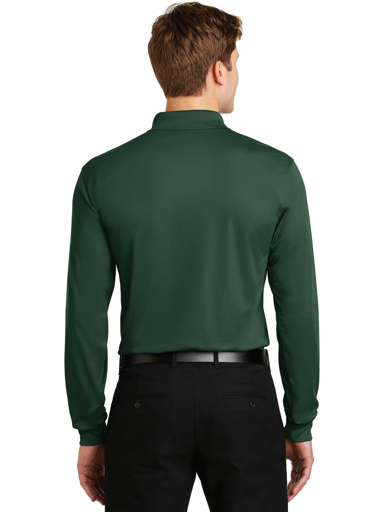 no-logo Sport-Tek Long Sleeve Micropique Sport-Wick Polo-Regular-Sport-Tek-Thread Logic