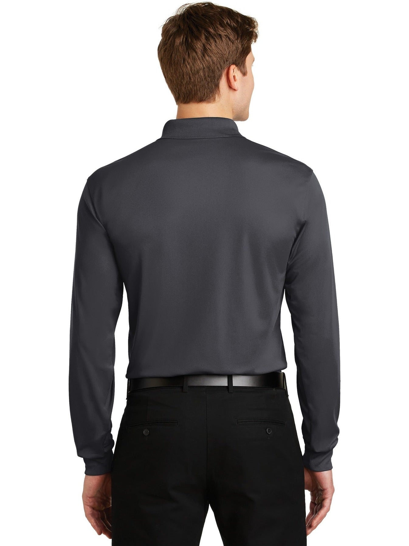 no-logo Sport-Tek Long Sleeve Micropique Sport-Wick Polo-Regular-Sport-Tek-Thread Logic
