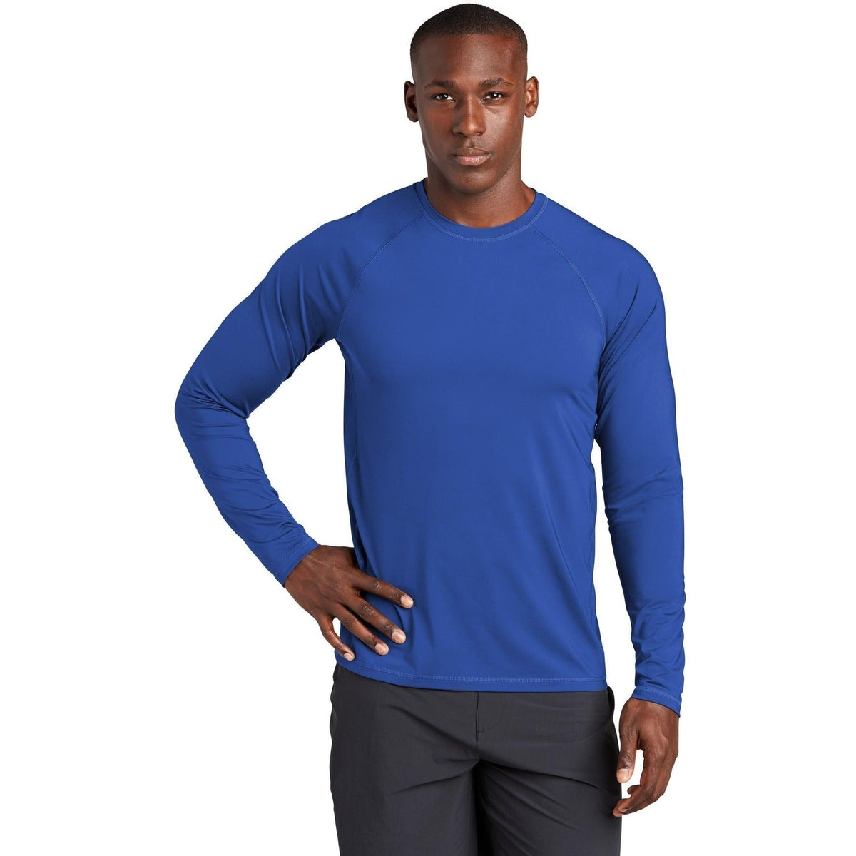 no-logo Sport-Tek Long Sleeve Rashguard Tee-Regular-Sport-Tek-True Royal-S-Thread Logic
