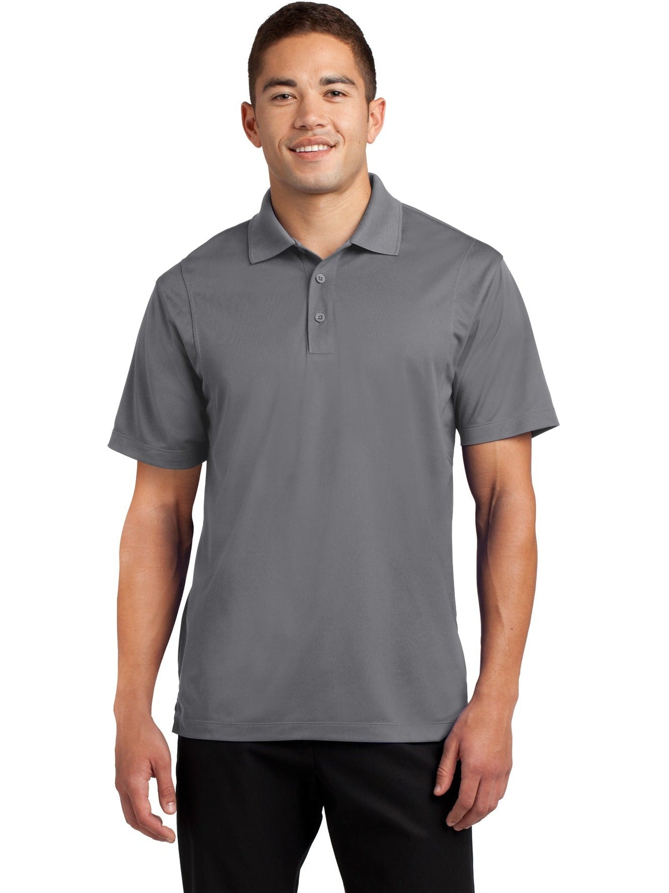 Sport-Tek Micropique Sport-Wick Polo-Regular-Sport-Tek-Grey Concrete-S-Thread Logic
