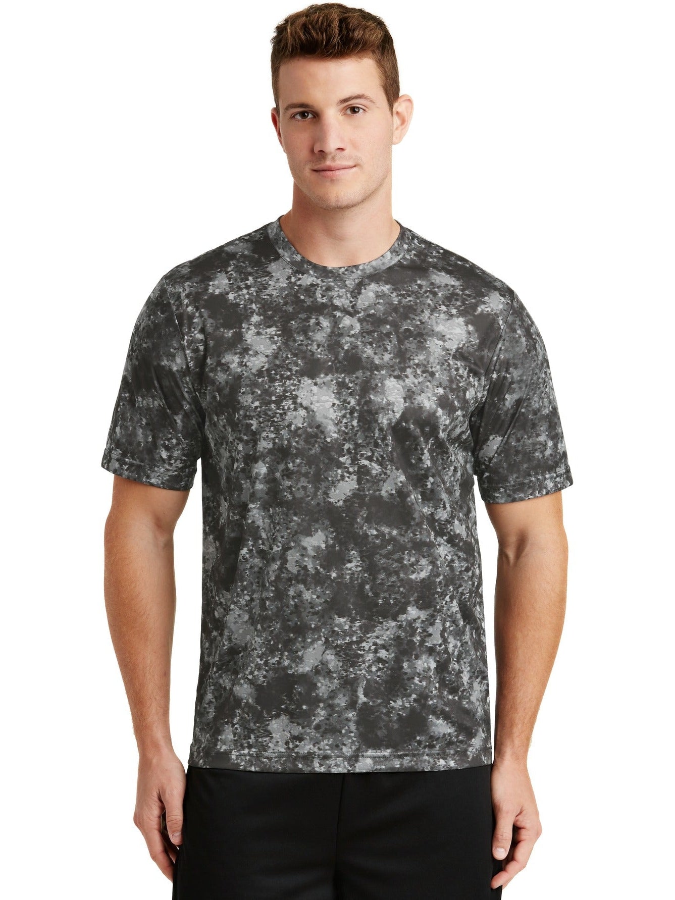 No-Logo CLOSEOUT - Sport-Tek Mineral Freeze Tee-Polos-Sport-Tek-Black-S-Thread Logic