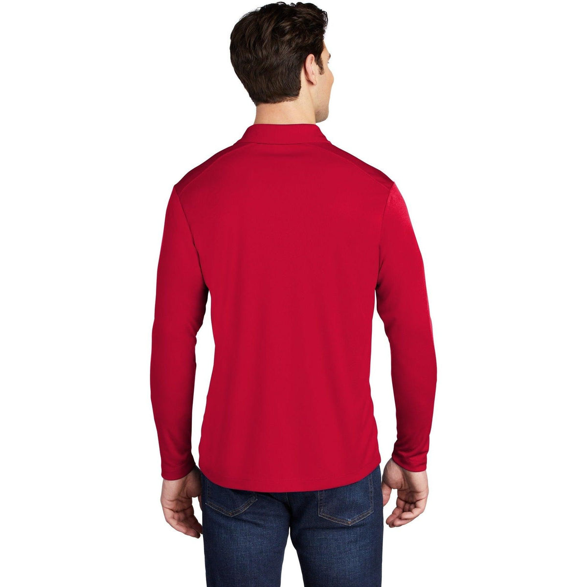 no-logo Sport-Tek Posi-UV Pro Long Sleeve Polo-Regular-Sport-Tek-Thread Logic