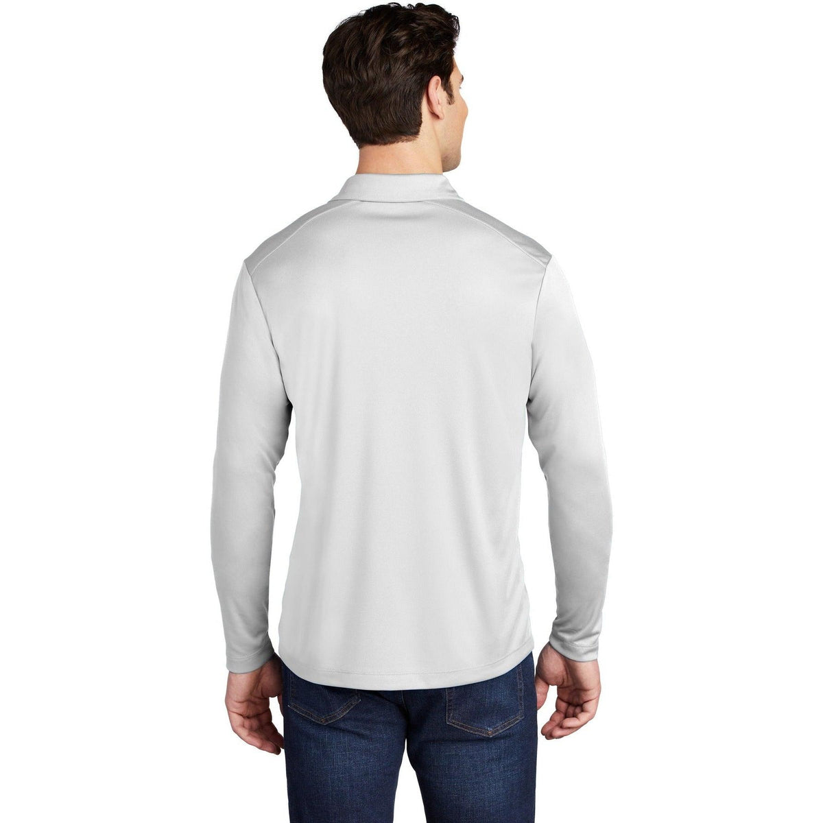 no-logo Sport-Tek Posi-UV Pro Long Sleeve Polo-Regular-Sport-Tek-Thread Logic
