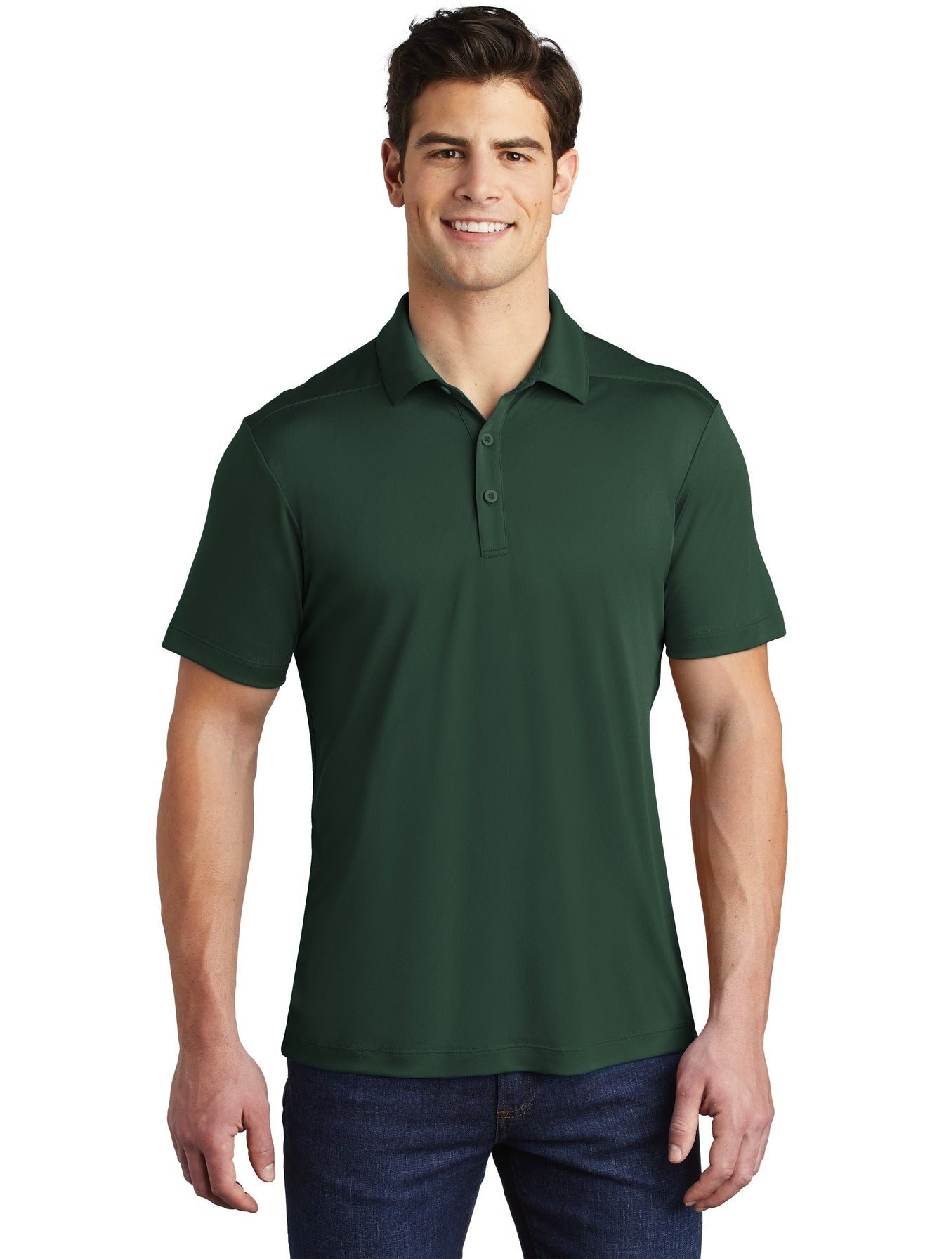 Sport-Tek Posi-UV Pro Polo-Regular-Sport-Tek-Forest Green-S-Thread Logic