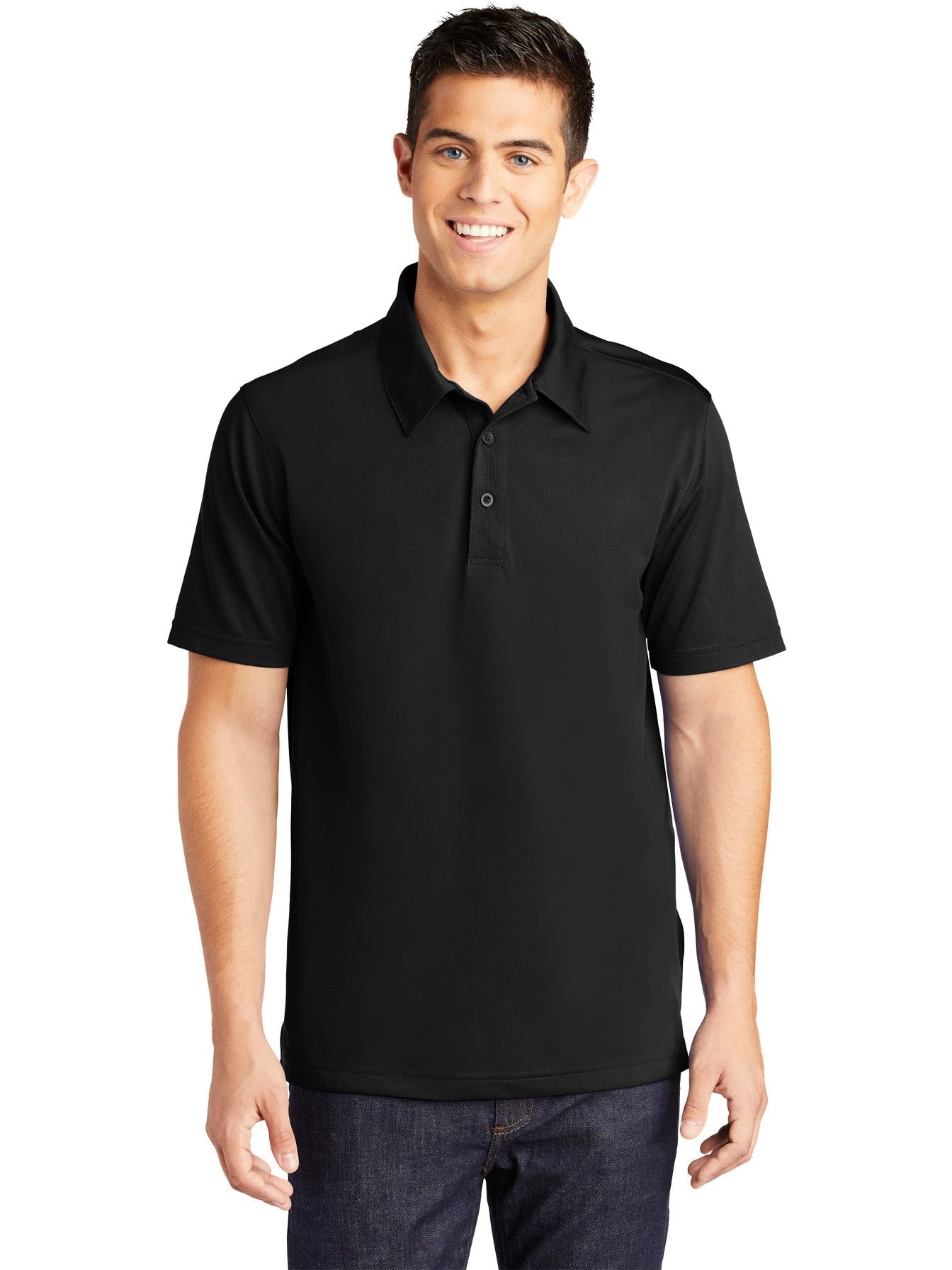 Sport-Tek PosiCharge Active Textured Polo-Active-Sport-Tek-Black-S-Thread Logic