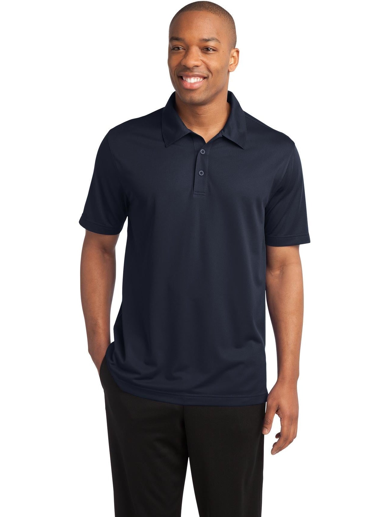 Sport-Tek PosiCharge Active Textured Polo-Active-Sport-Tek-True Navy-S-Thread Logic