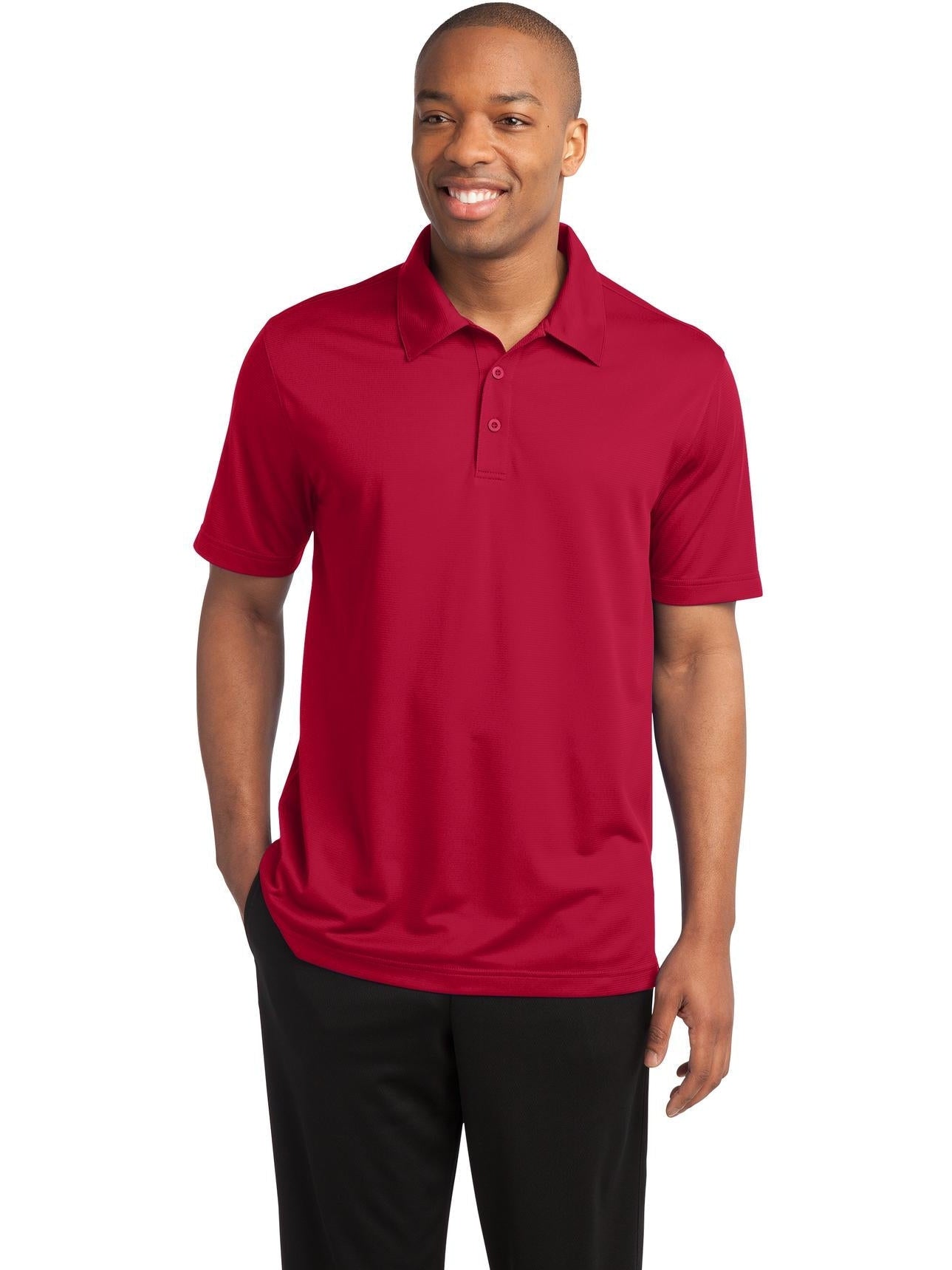 Sport-Tek PosiCharge Active Textured Polo-Active-Sport-Tek-True Red-S-Thread Logic