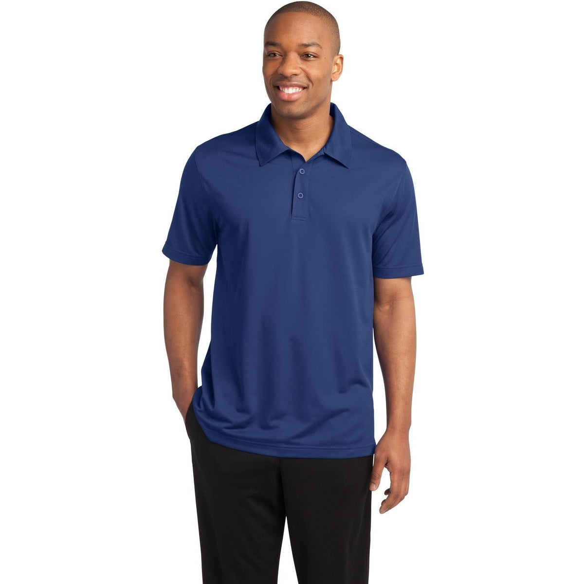 no-logo Sport-Tek PosiCharge Active Textured Polo-Active-Sport-Tek-True Royal-S-Thread Logic