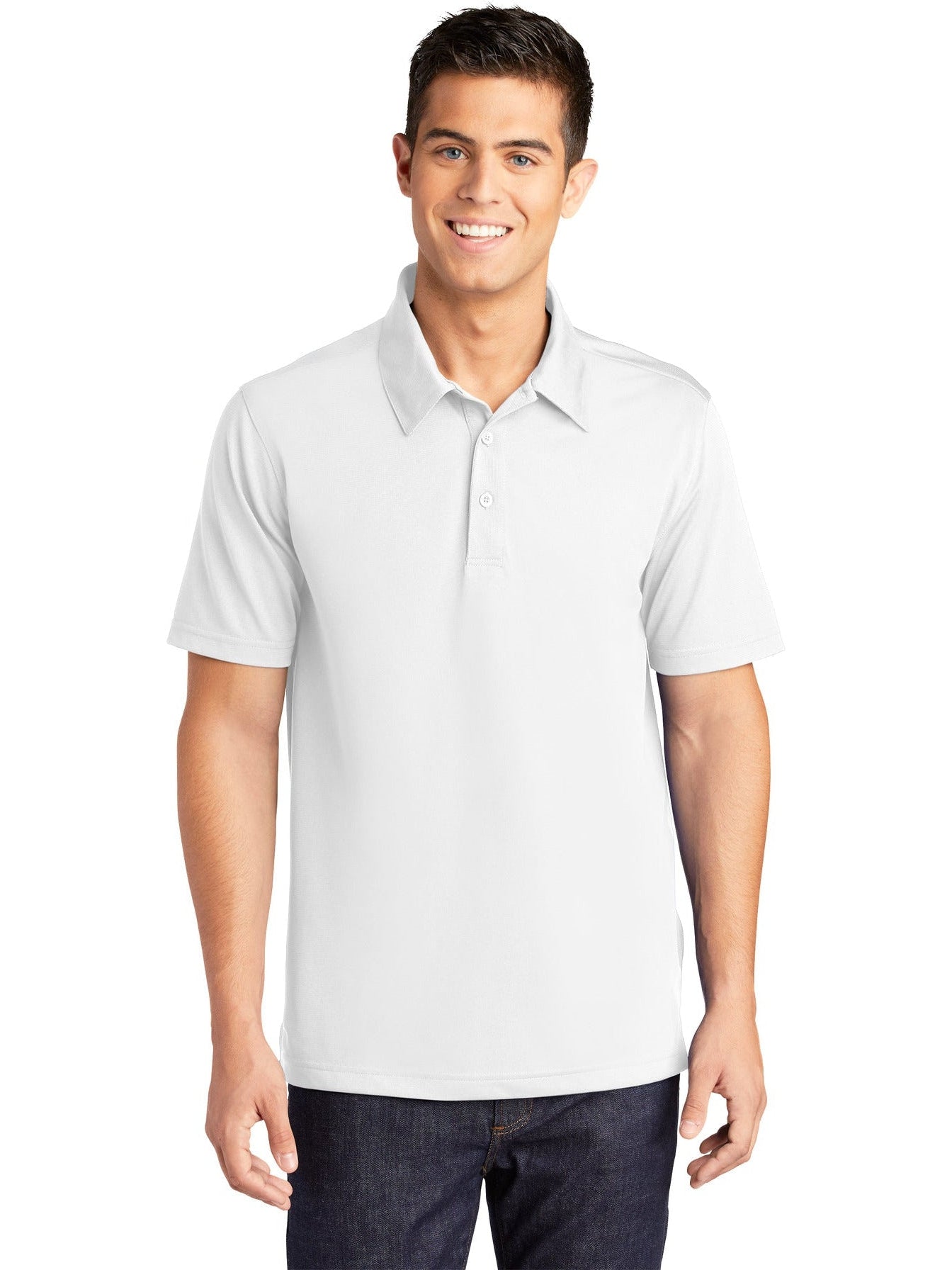 Sport-Tek PosiCharge Active Textured Polo-Active-Sport-Tek-White-S-Thread Logic