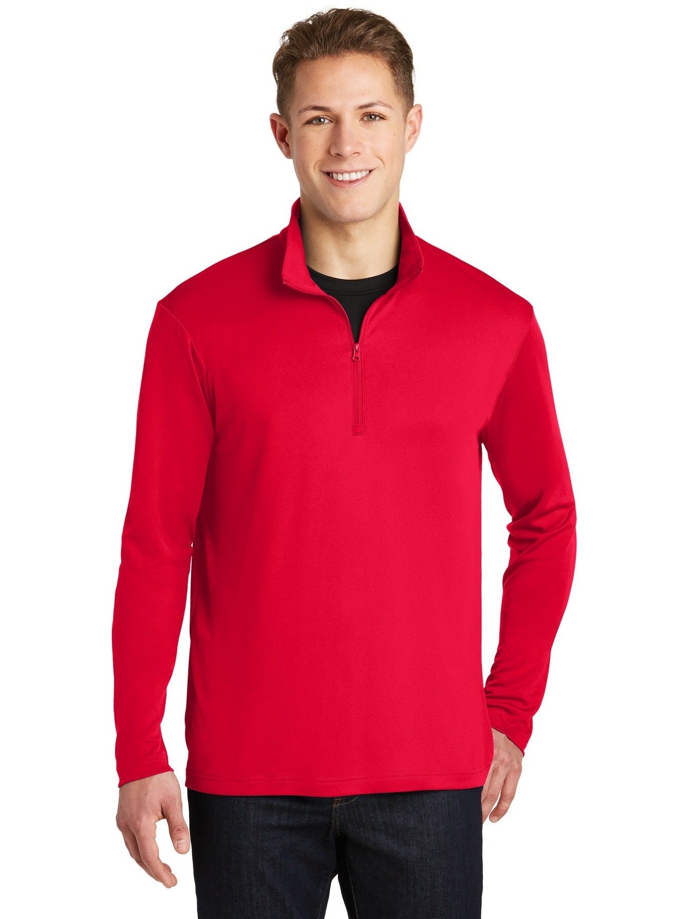 Sport-Tek PosiCharge Competitor 1/4-Zip Pullover-Regular-Sport-Tek-True Red-XS-Thread Logic