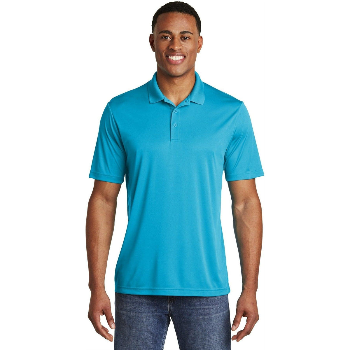 no-logo Sport-Tek PosiCharge Competitor Polo-Regular-Sport-Tek-Atomic Blue-S-Thread Logic