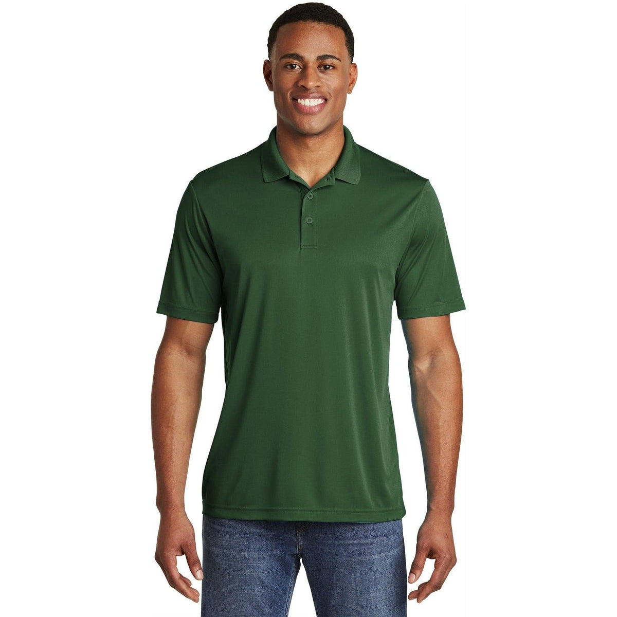 no-logo Sport-Tek PosiCharge Competitor Polo-Regular-Sport-Tek-Forest Green-S-Thread Logic