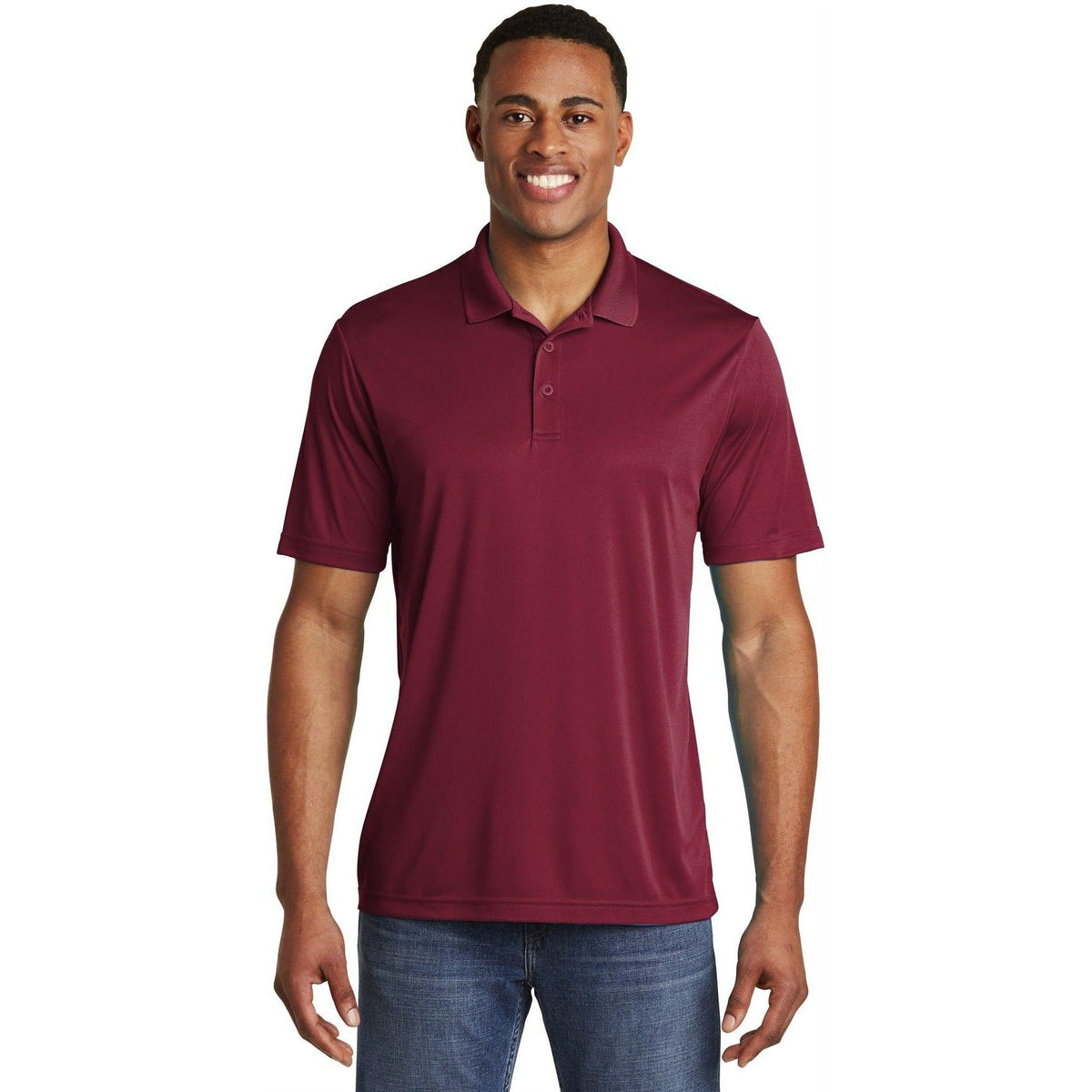 no-logo Sport-Tek PosiCharge Competitor Polo-Regular-Sport-Tek-Maroon-S-Thread Logic